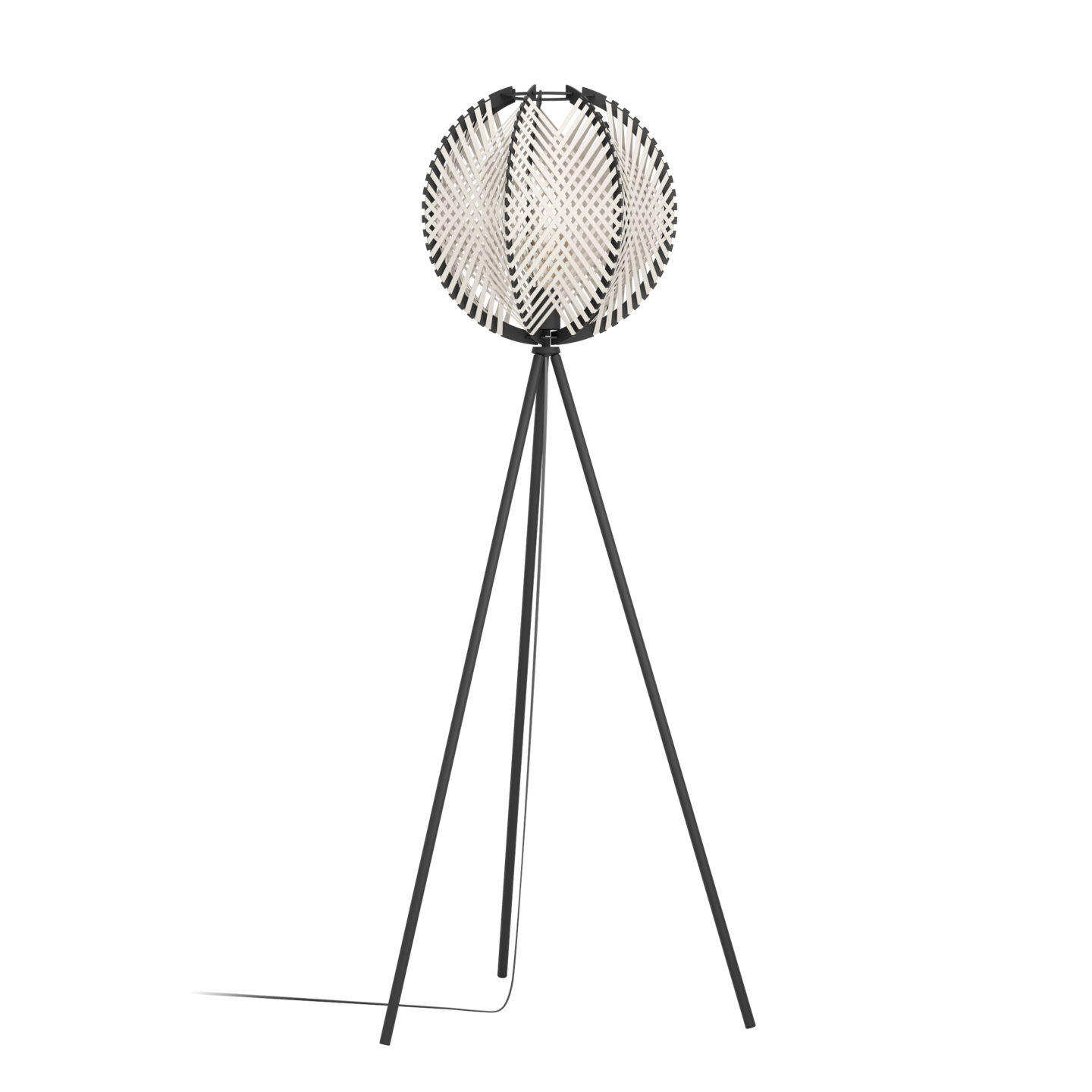 Lattiavalaisin EGLO Waverton E27 musta/valkoinen