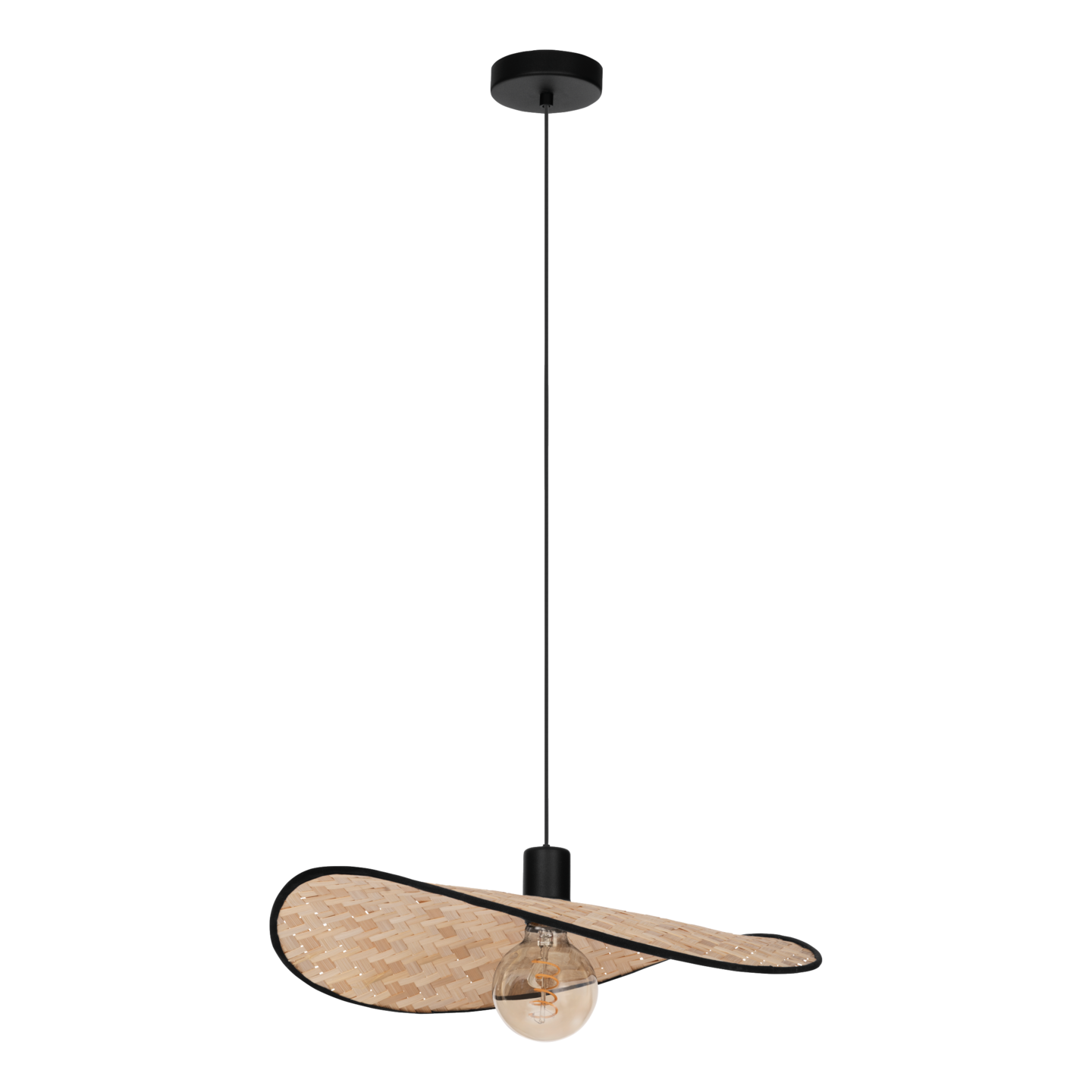 Riippuvalaisin EGLO Marywell E27 musta/bambu