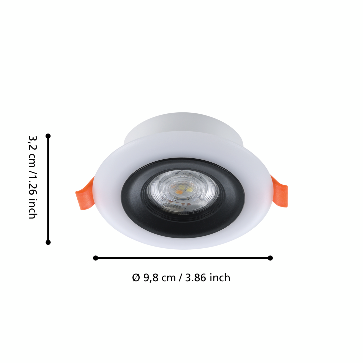 Uppospottisarja EGLO Calonge RGB led 3x3,8W 9,8cm musta/valkoinen