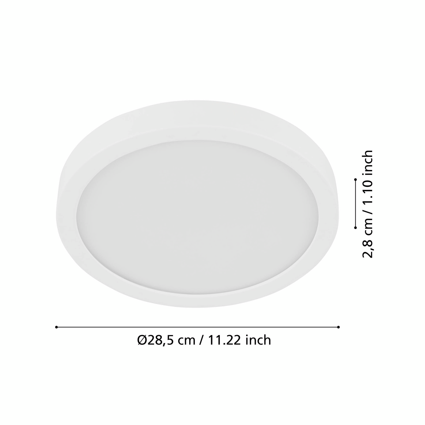 Kattovalaisin EGLO Fueva 5 led 20,5W 28,5cm liiketunnistin valkoinen