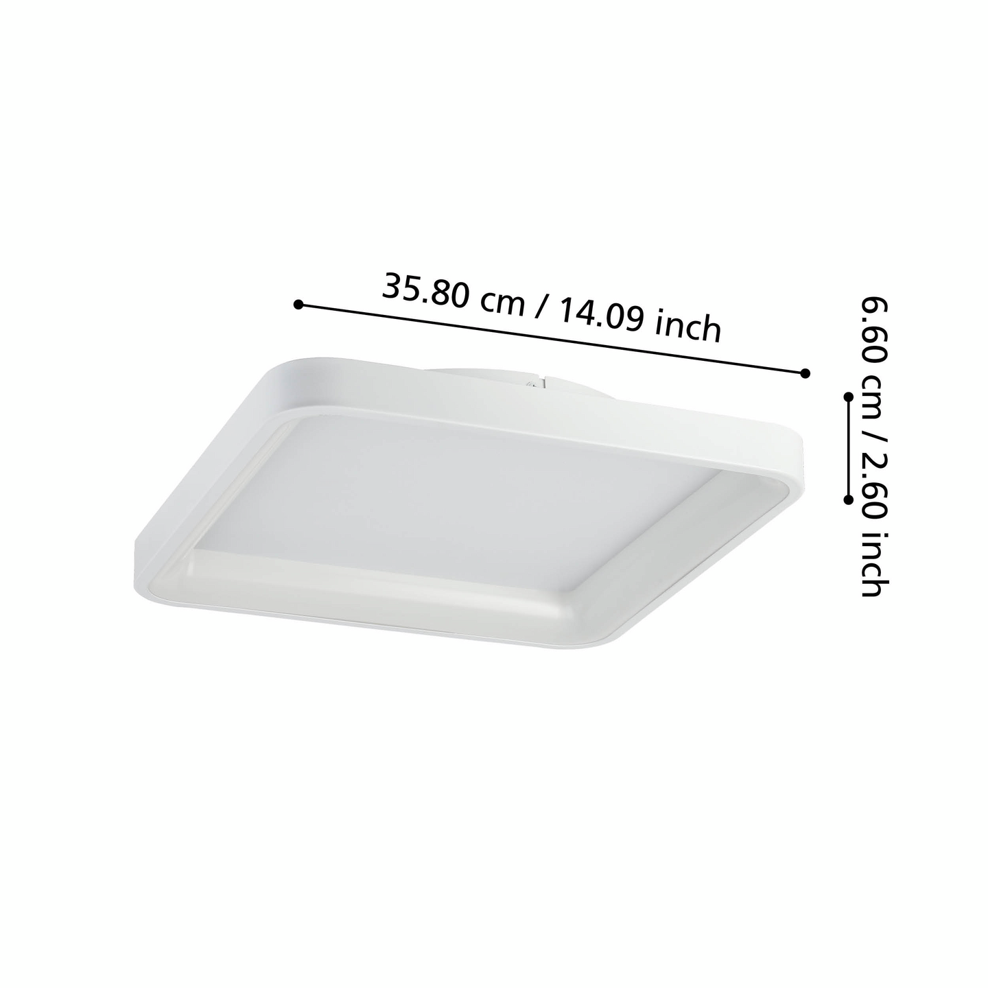 Kattovalaisin EGLO Loretello led 12W 35x35cm valkoinen