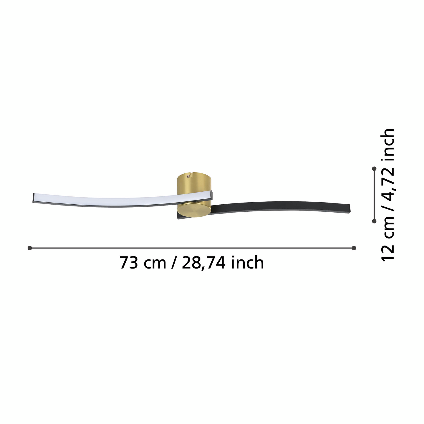 Kattovalaisin EGLO Aieta led 12W messinki/musta