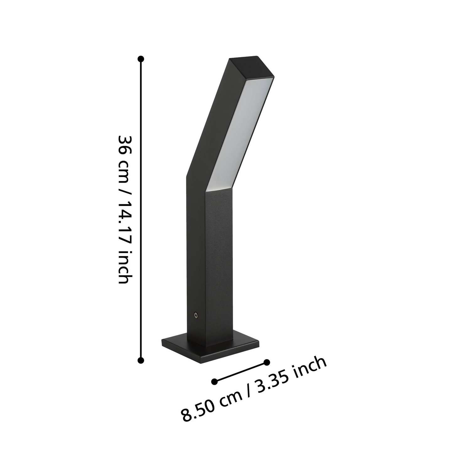 Ulkopylväsvalaisin EGLO Ugento led 2x4,5W 36cm musta/valkoinen