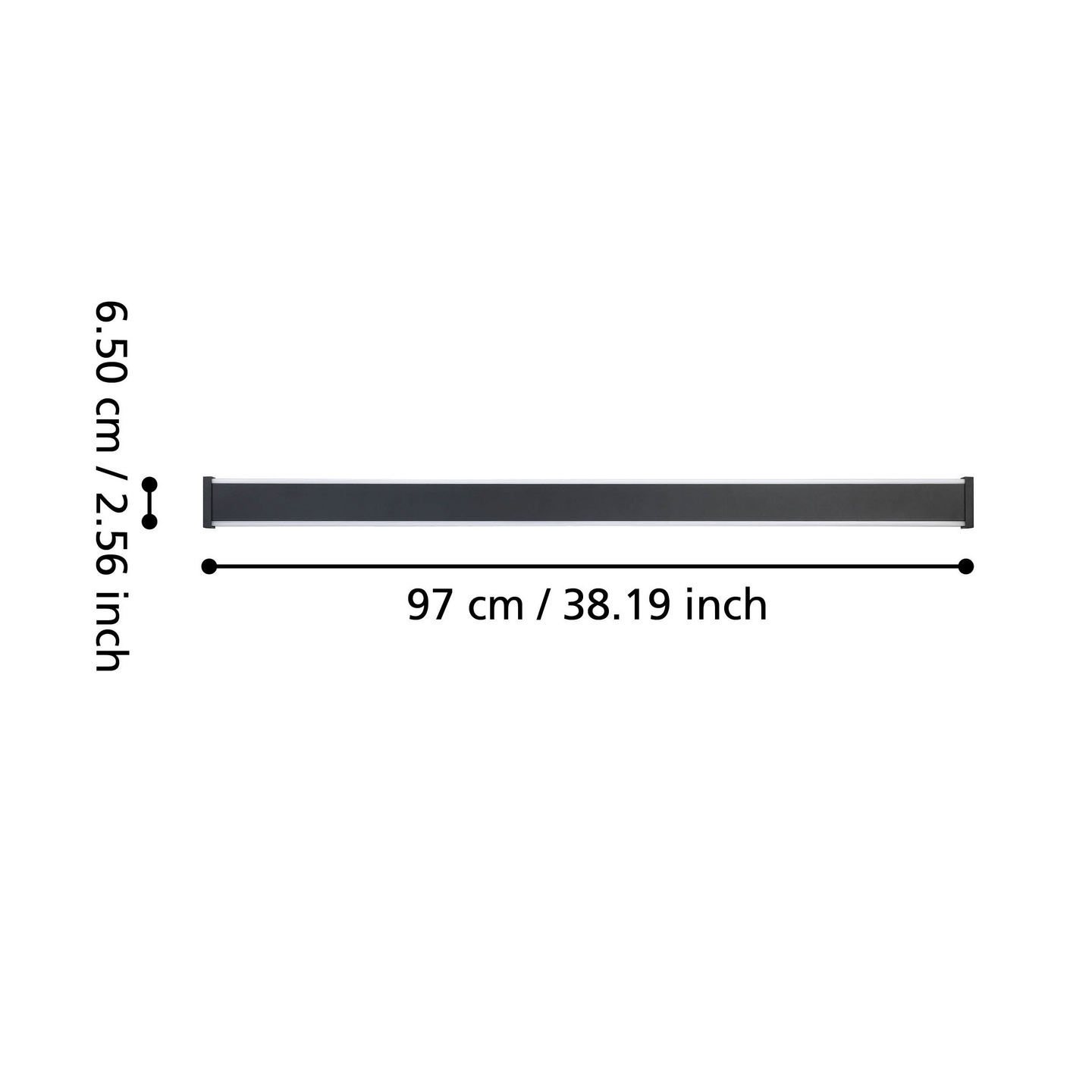 Ulkoseinävalaisin EGLO Neviano led 2x11W 97cm musta/valkoinen