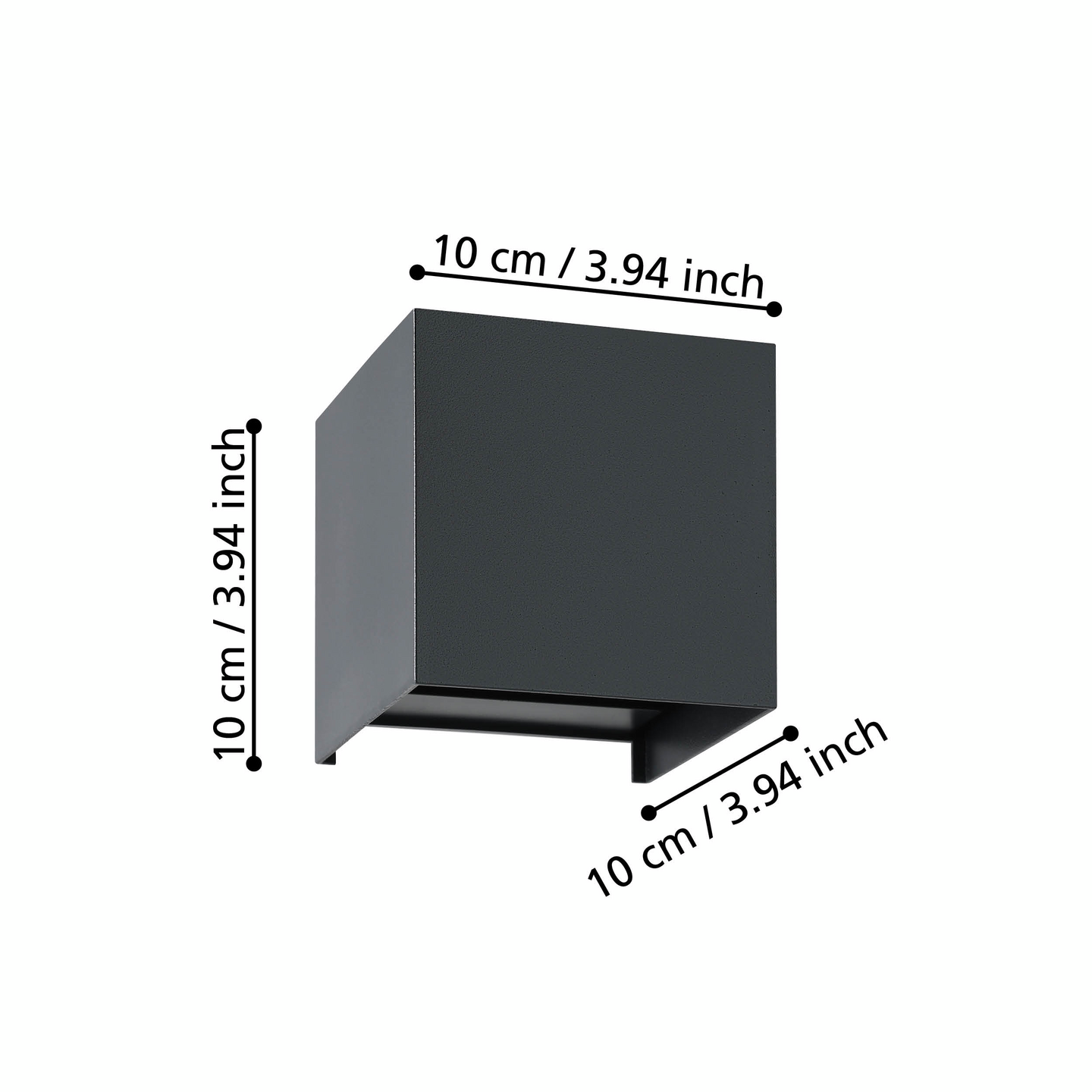 Seinävalaisin EGLO Valmontone led 2x1,5W musta