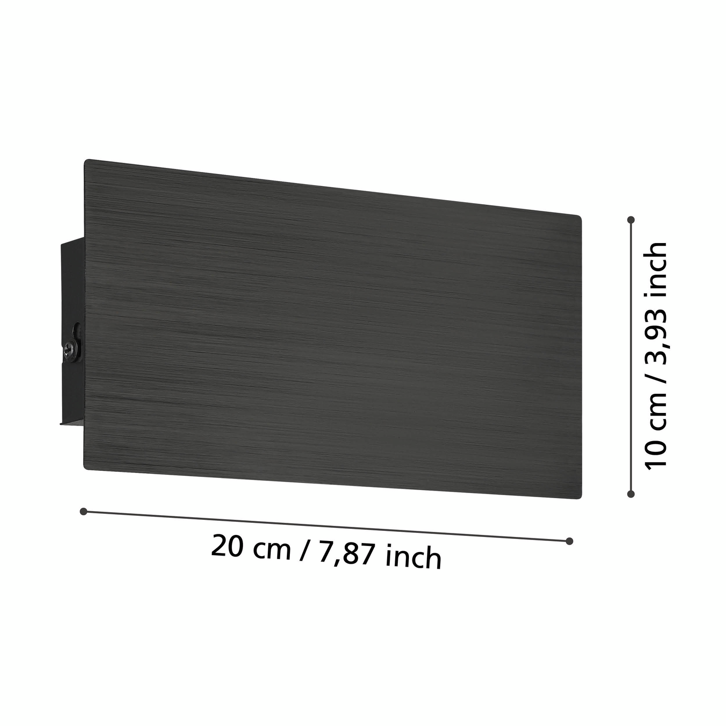 Seinävalaisin EGLO Talamello led 6W 20x10cm musta