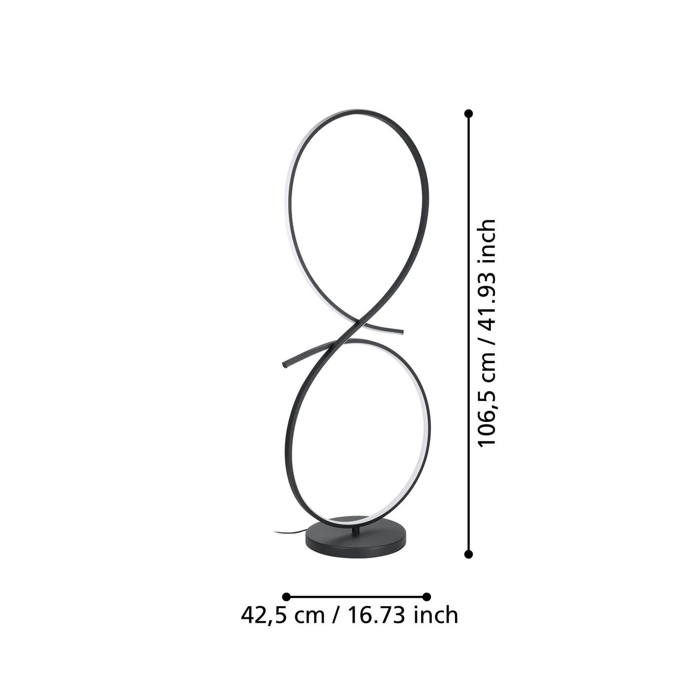 Lattiavalaisin EGLO Serpins led 20W musta/valkoinen