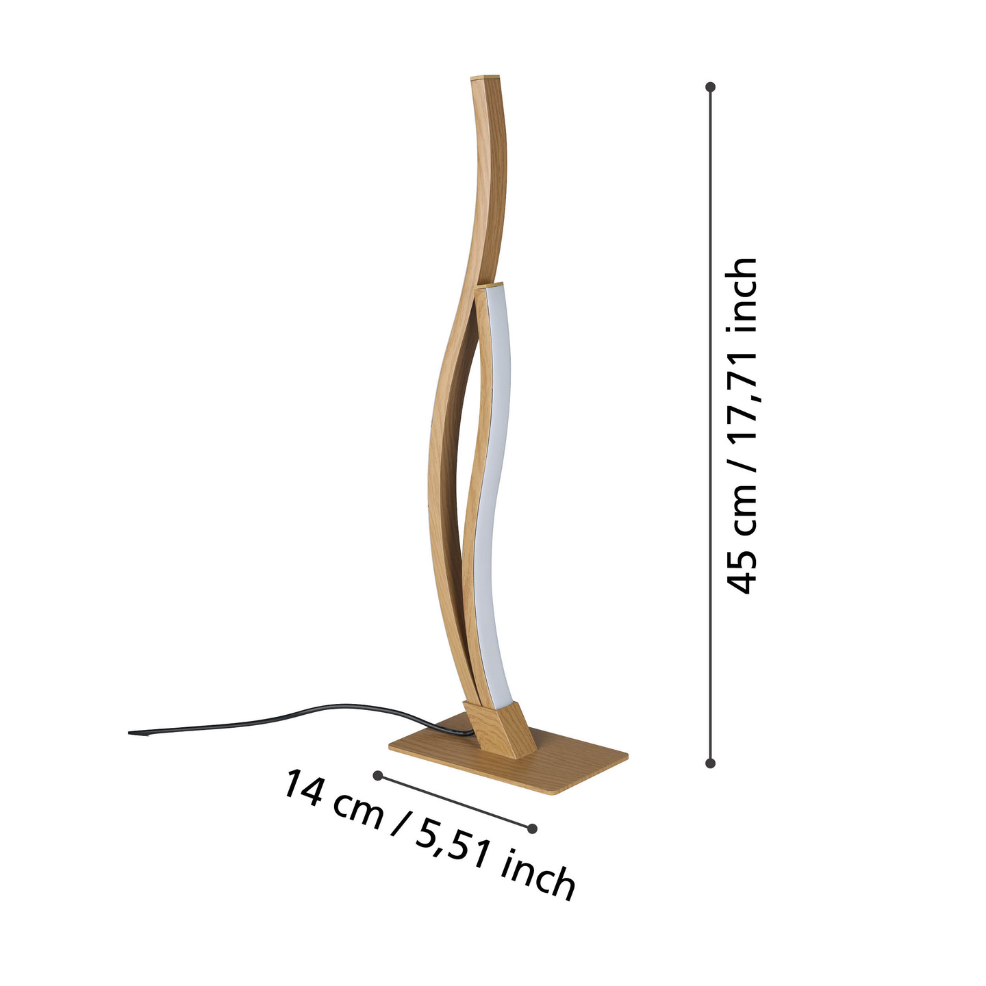 Pöytävalaisin EGLO Grisolia led 12W puu/valkoinen