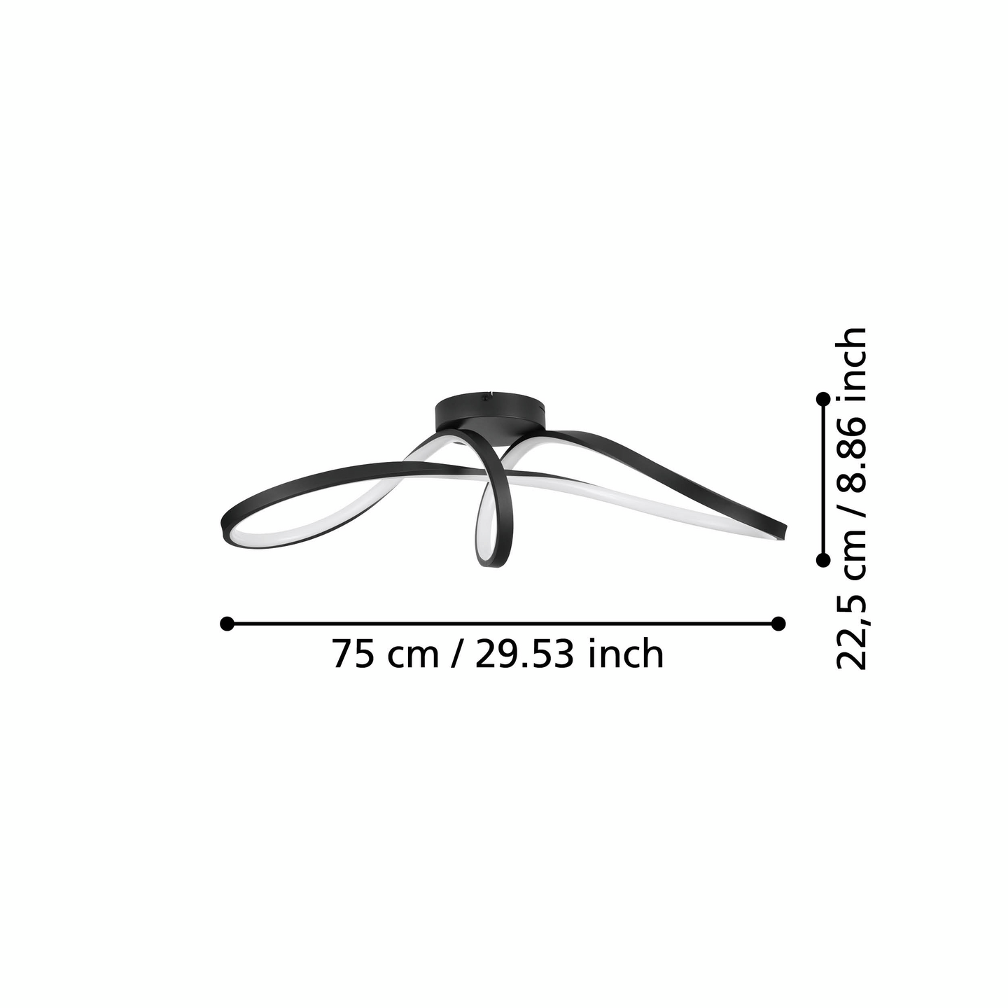 Kattovalaisin EGLO connect.z Calarossa-z led 22W RGB CCT musta/valkoinen