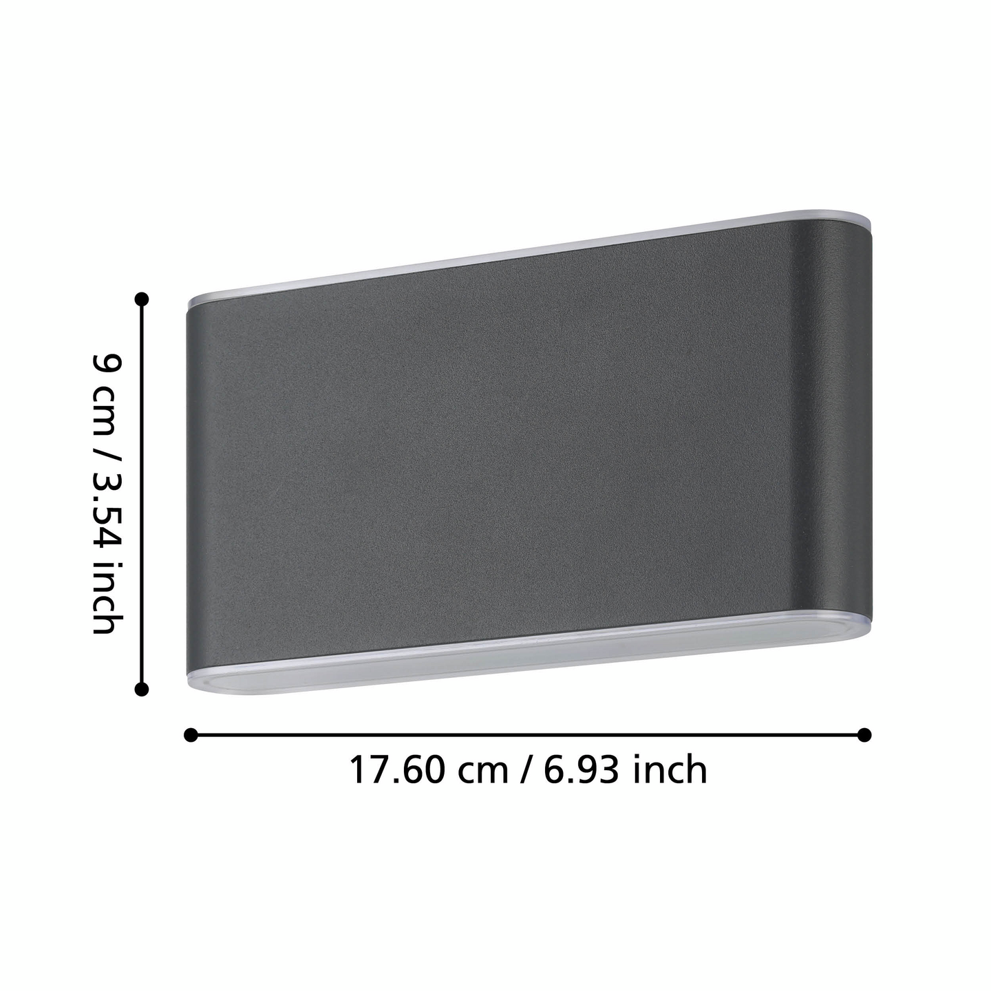 Ulkoseinävalaisin EGLO Grutti led 2x5,8W CCT 17,5cm antrasiitti