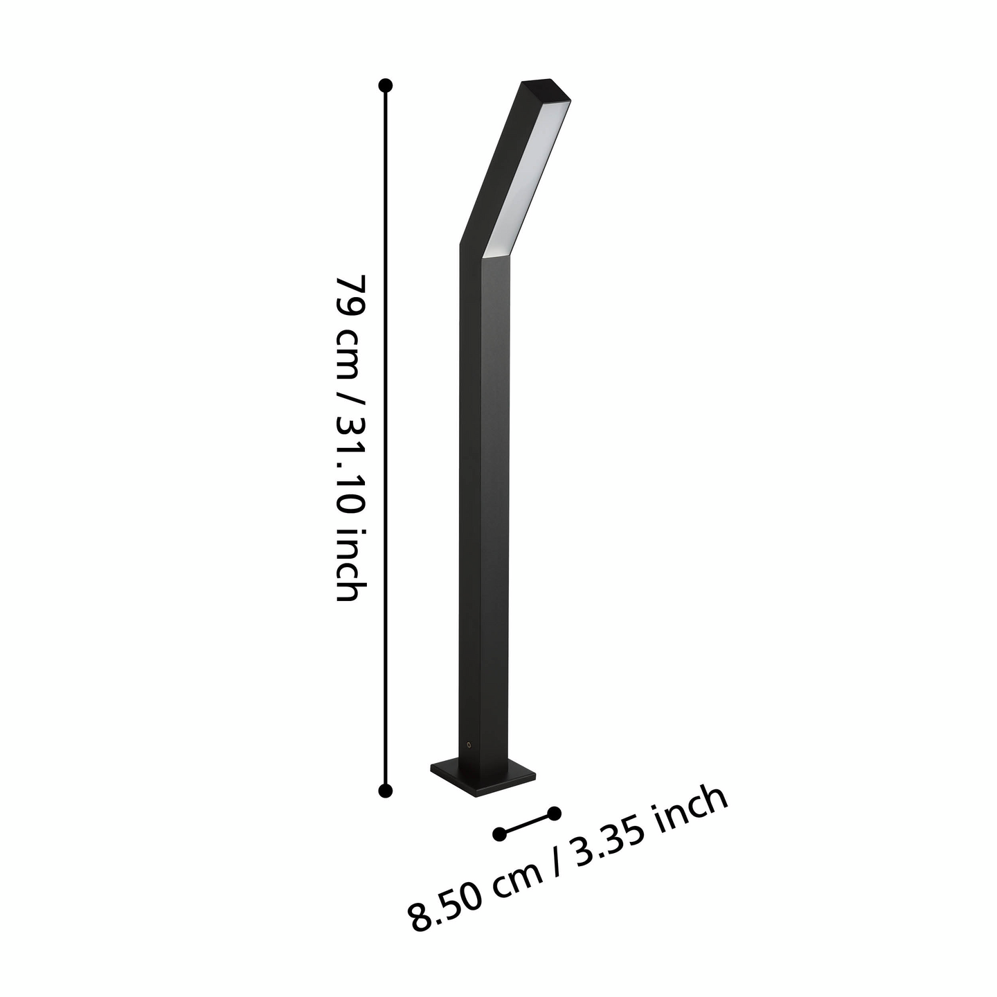 Ulkopylväsvalaisin EGLO Ugento led 2x4,5W 79cm musta/valkoinen