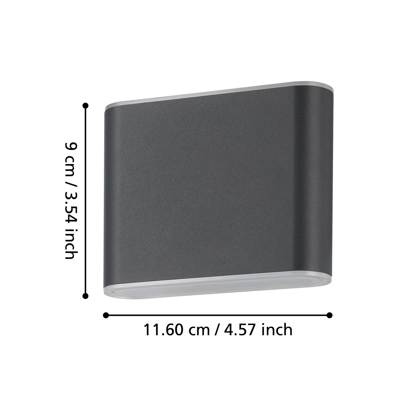 Ulkoseinävalaisin EGLO Grutti led 2x2,9W CCT 11,5cm antrasiitti