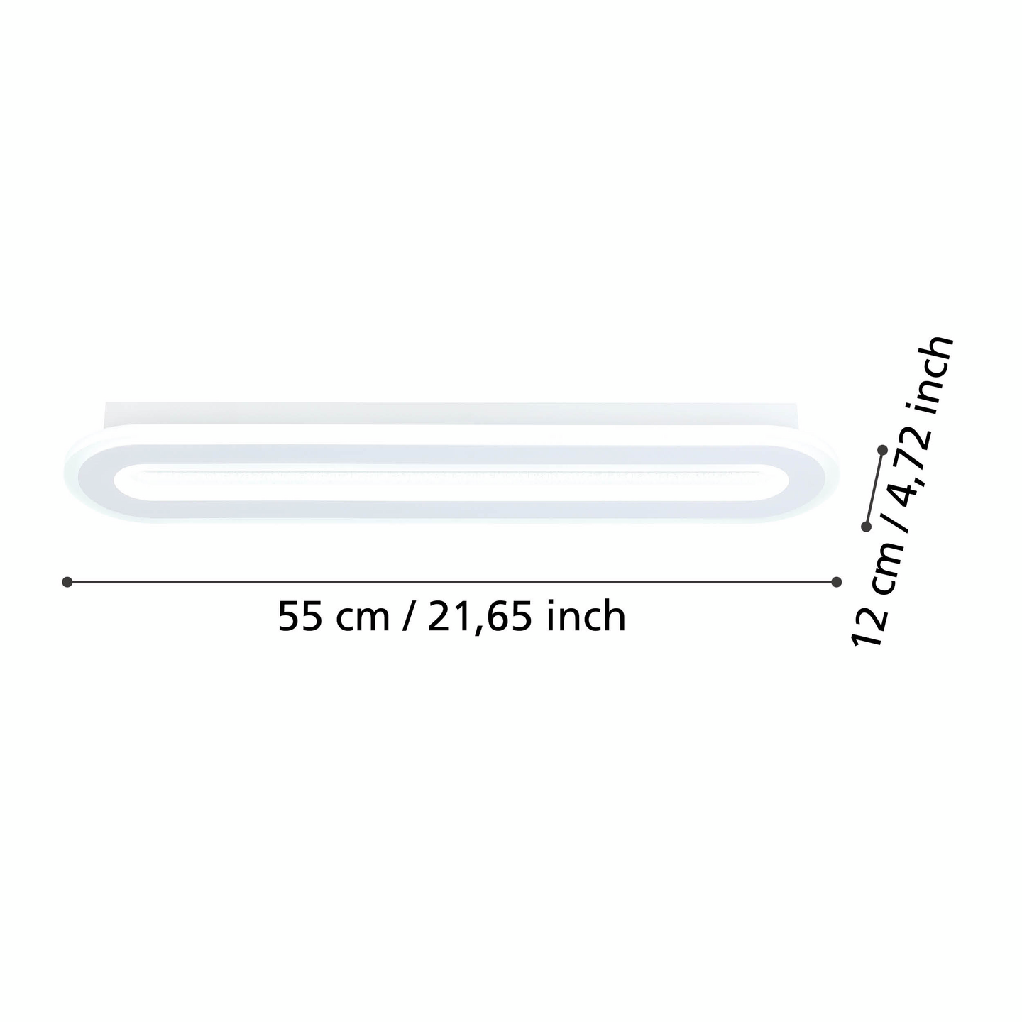 Kattovalaisin EGLO Macchioni led 20W CCT 55x12cm valkoinen