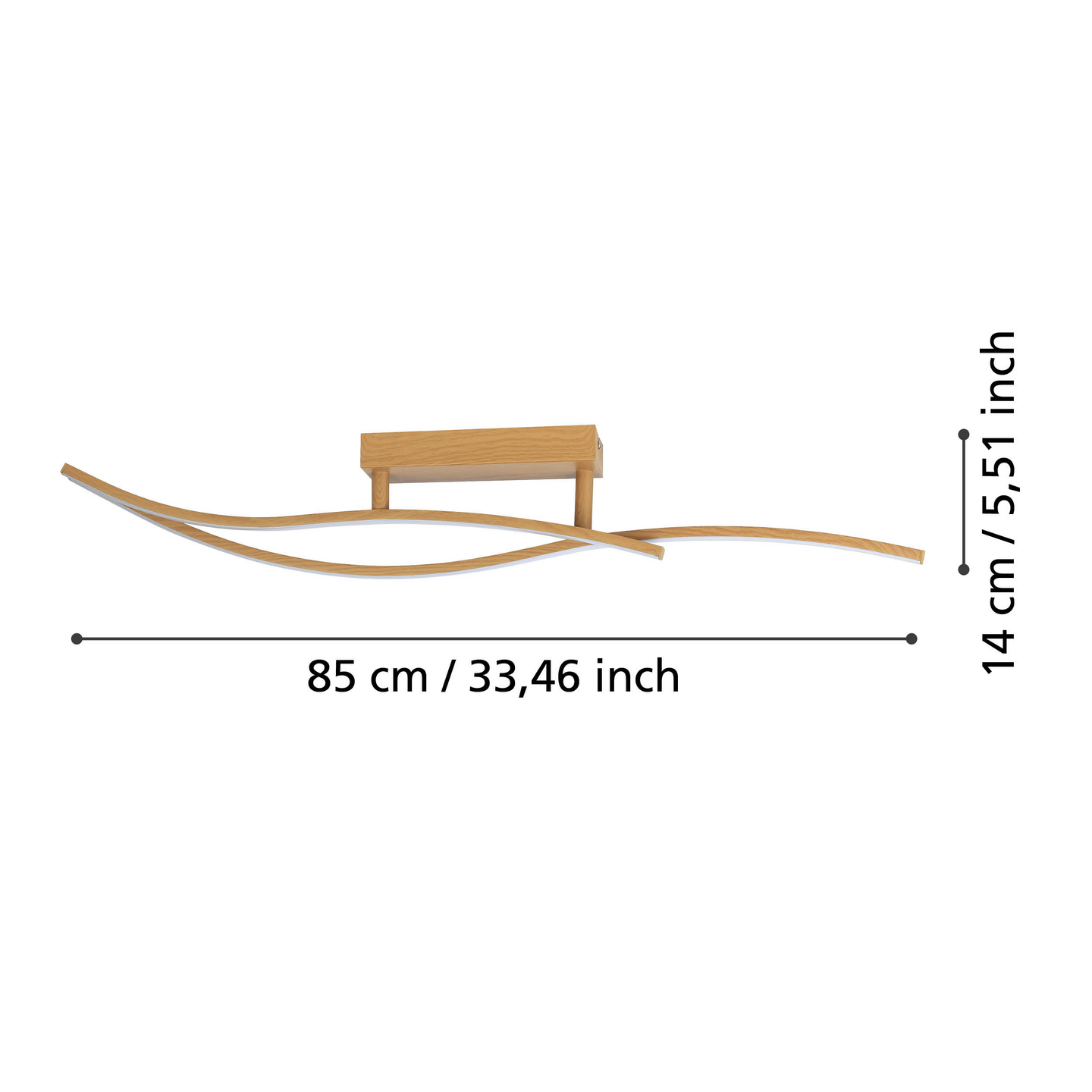Kattovalaisin EGLO Grisolia led 12W puu/valkoinen