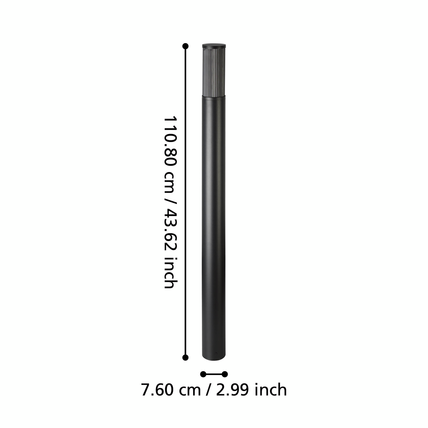 Ulkopylväsvalaisin EGLO Salle E27 110cm musta