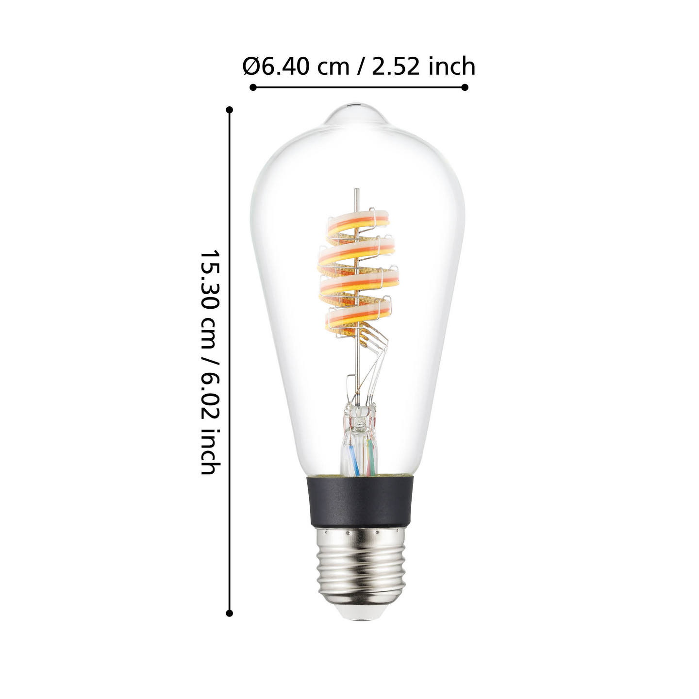 Led-lamppu EGLO connect.z RGB ST64 4,9W E27 kirkas