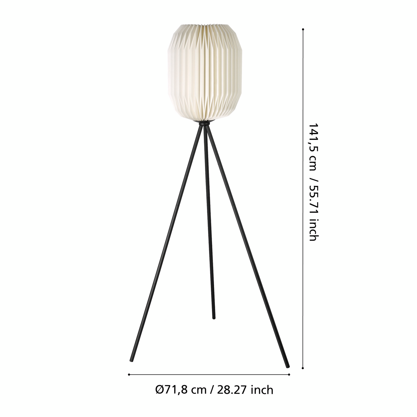 Lattiavalaisin EGLO Belgrave E27 musta/valkoinen