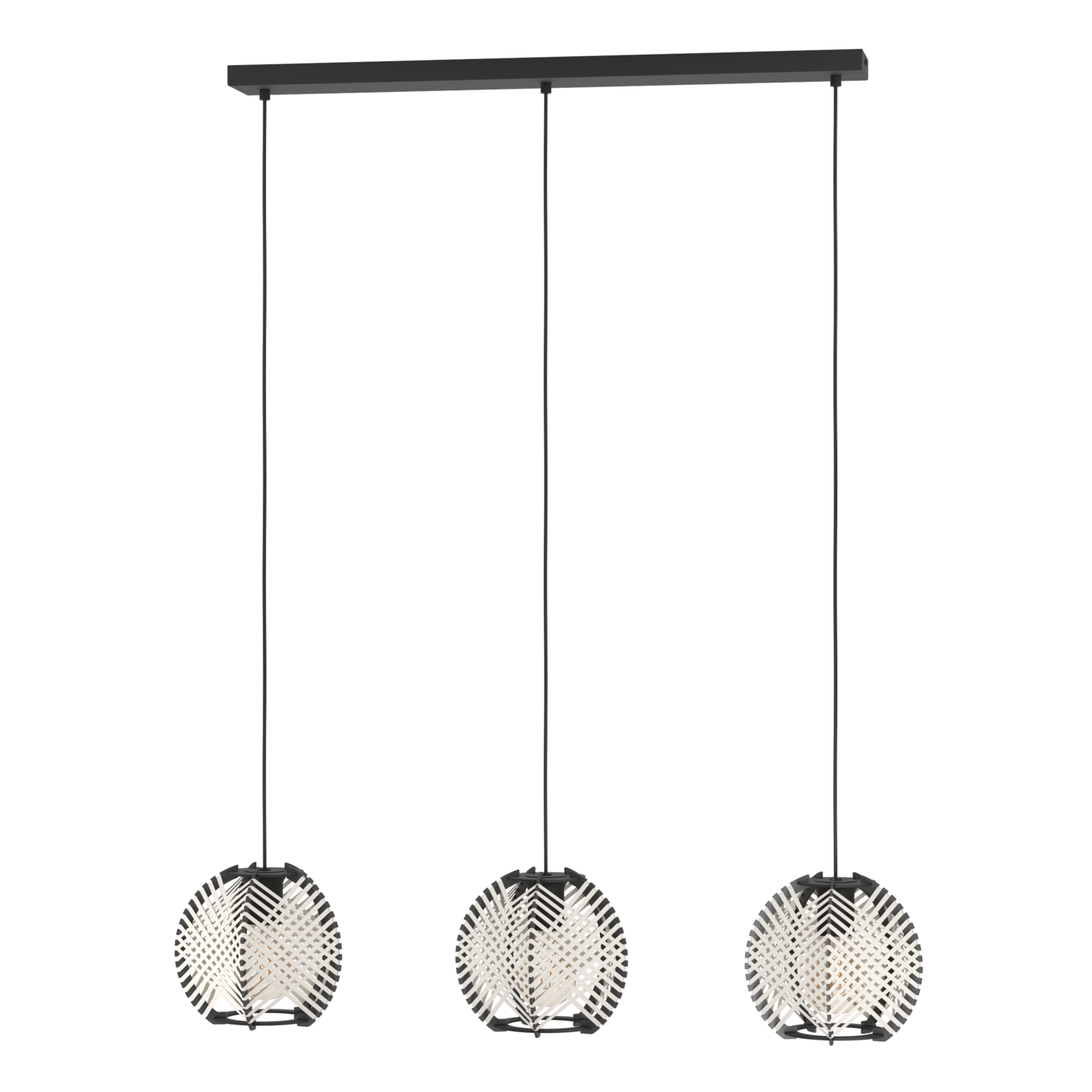 Riippuvalaisin EGLO 3-os Waverton E27 musta/valkoinen