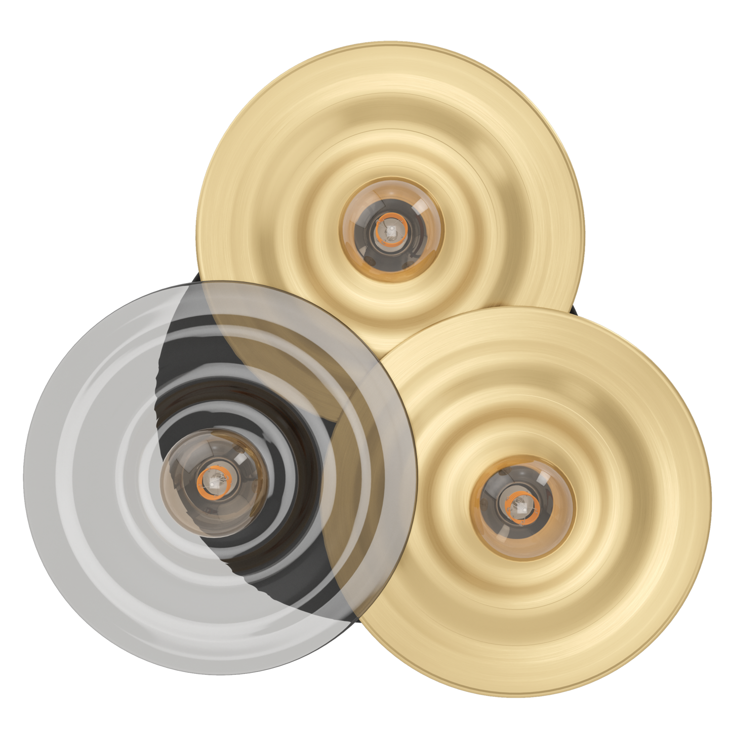 Kattovalaisin EGLO 3-os Lintmill E27 musta/messinki/harmaa