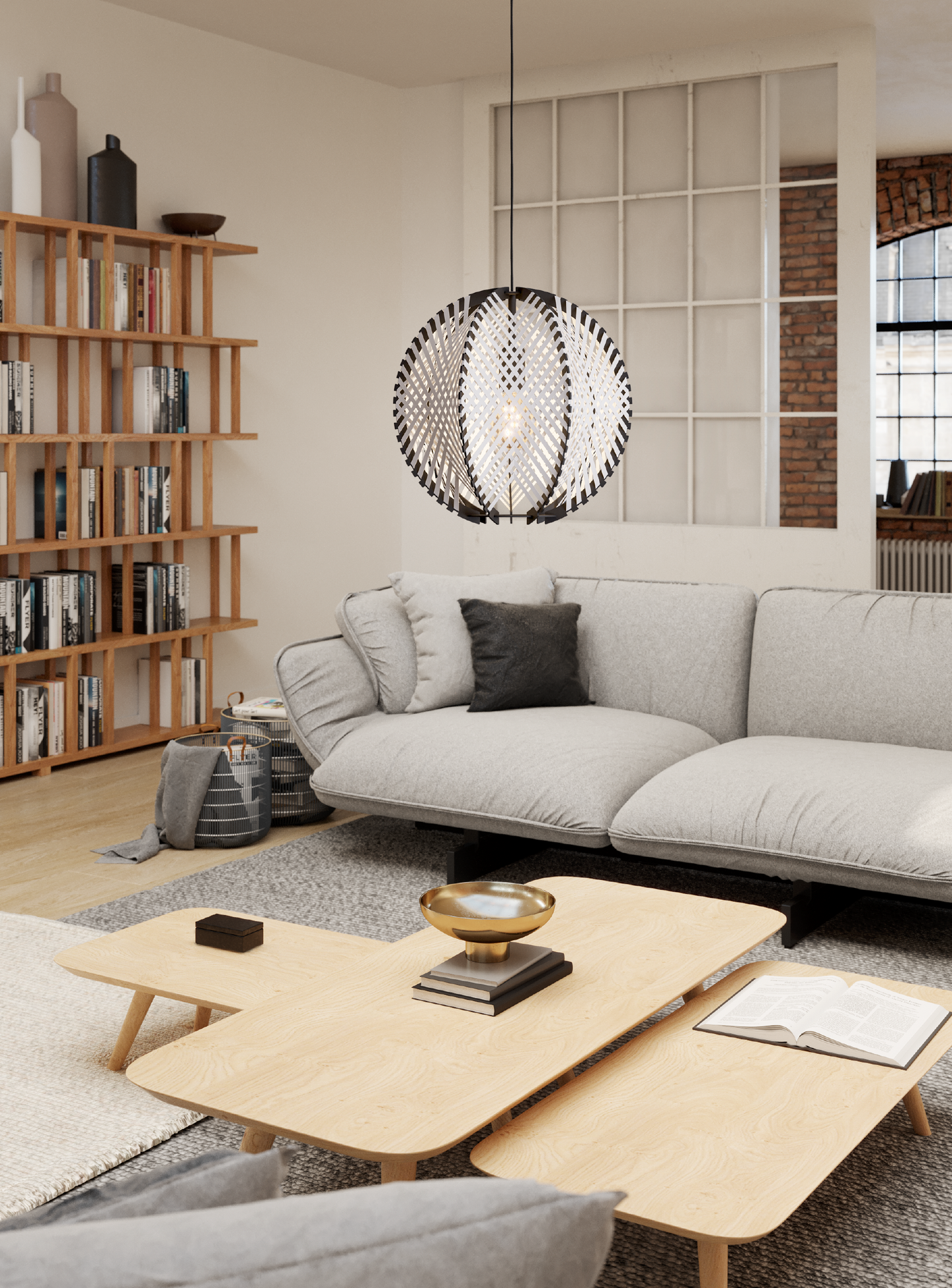 Riippuvalaisin EGLO Waverton E27 40cm musta/valkoinen