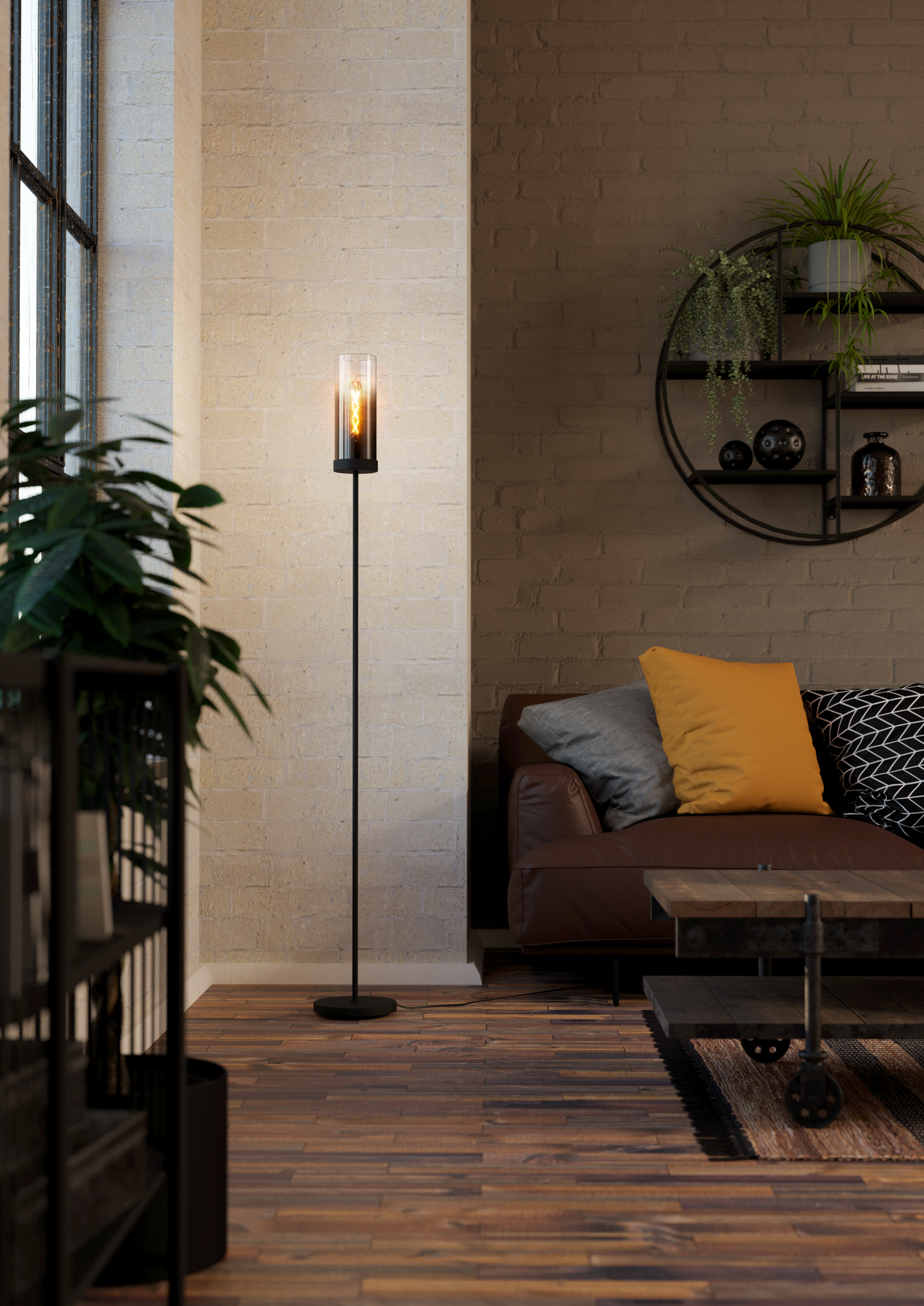 Lattiavalaisin EGLO Toothill E27 musta/kirkas