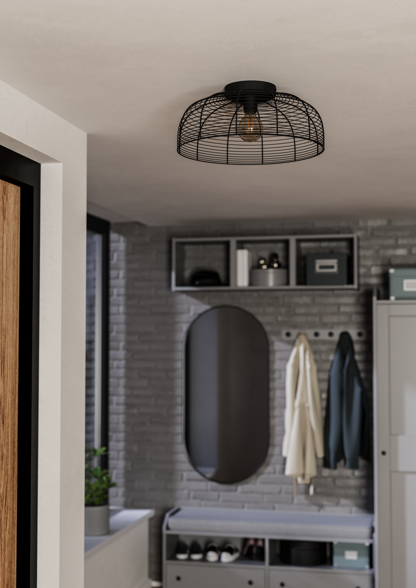 Kattovalaisin EGLO Rinroe E27 musta