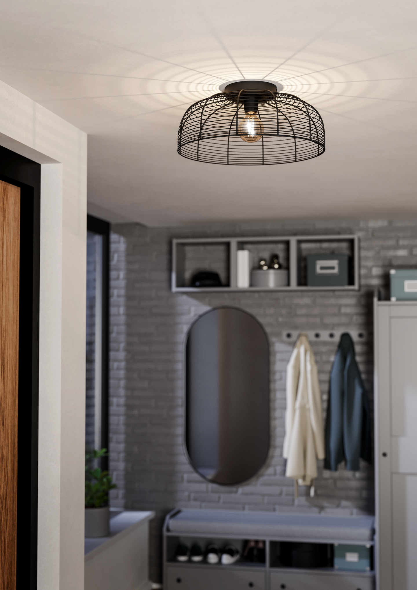 Kattovalaisin EGLO Rinroe E27 musta