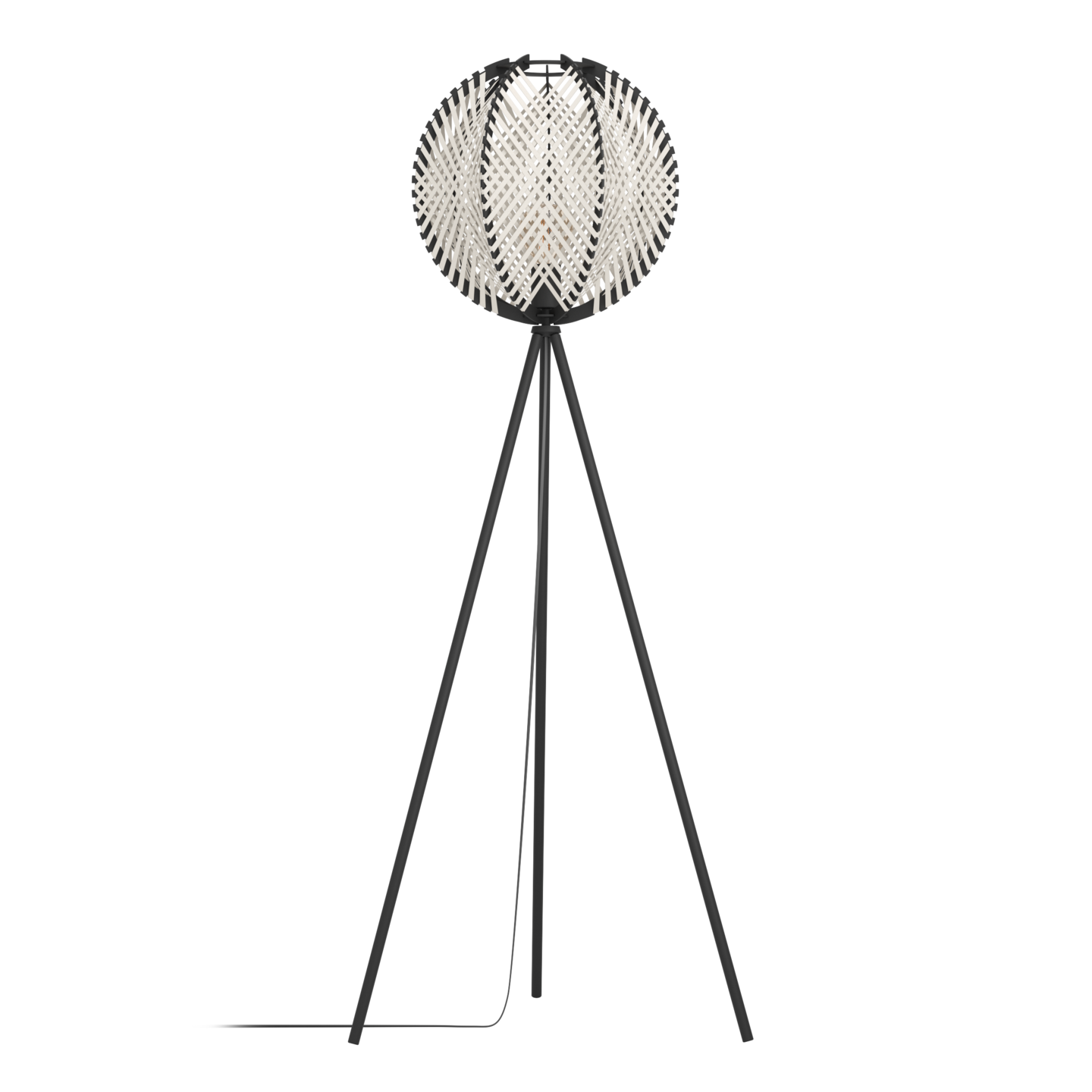 Lattiavalaisin EGLO Waverton E27 musta/valkoinen