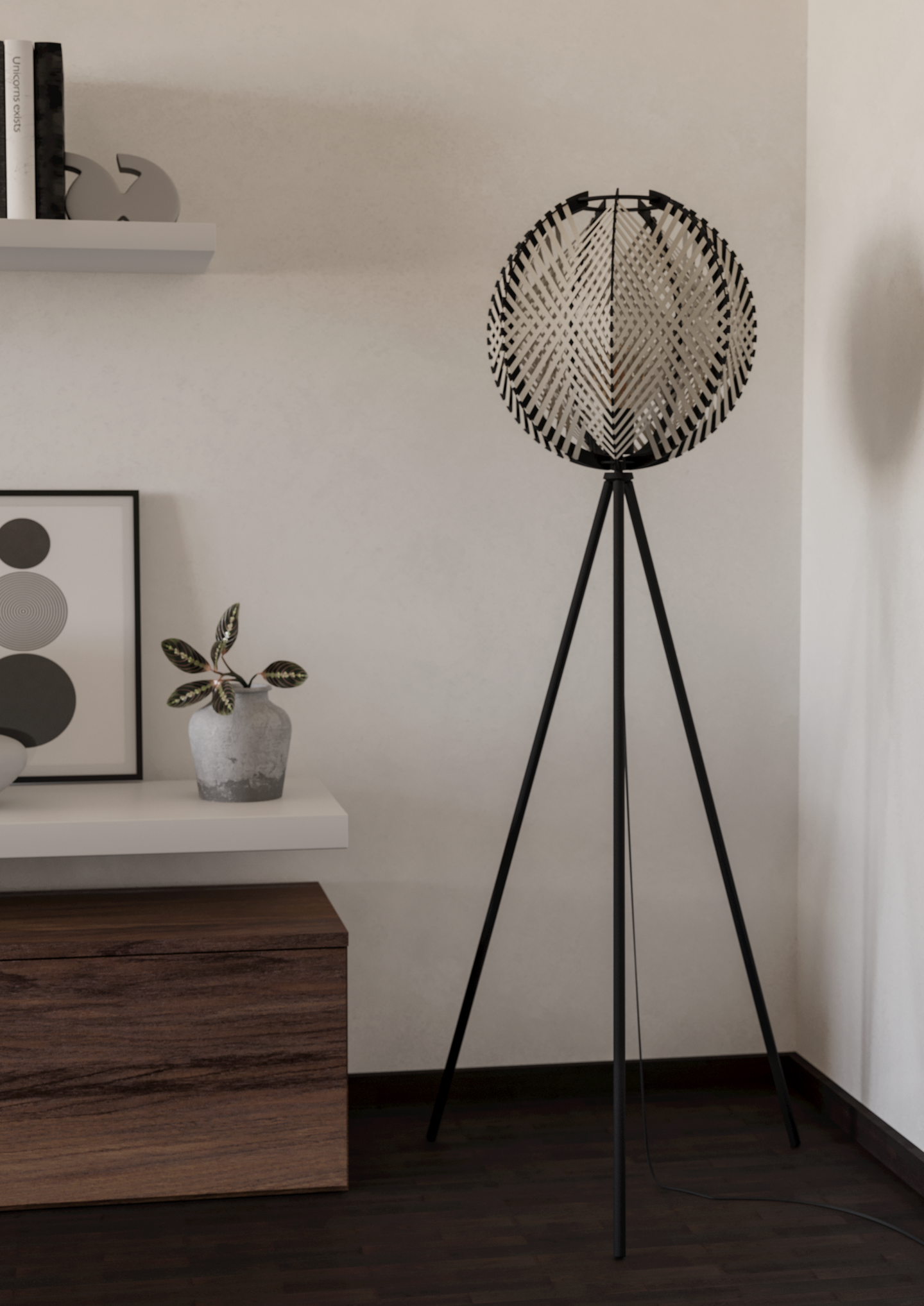 Lattiavalaisin EGLO Waverton E27 musta/valkoinen