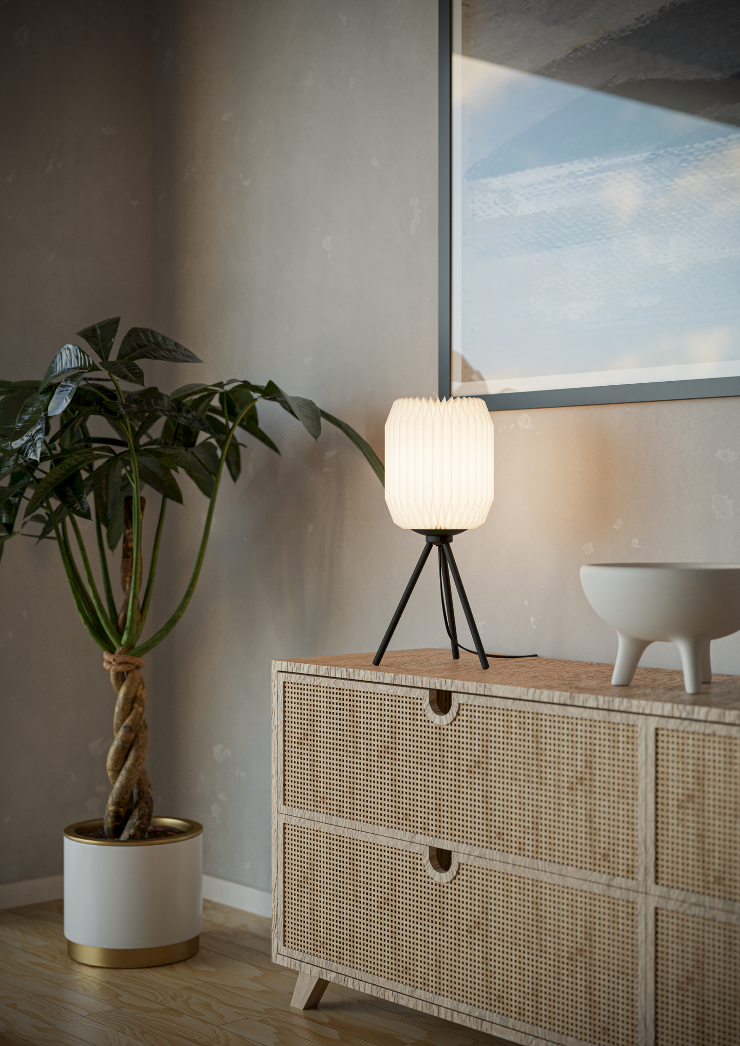 Pöytävalaisin EGLO Belgrave E27 musta/valkoinen