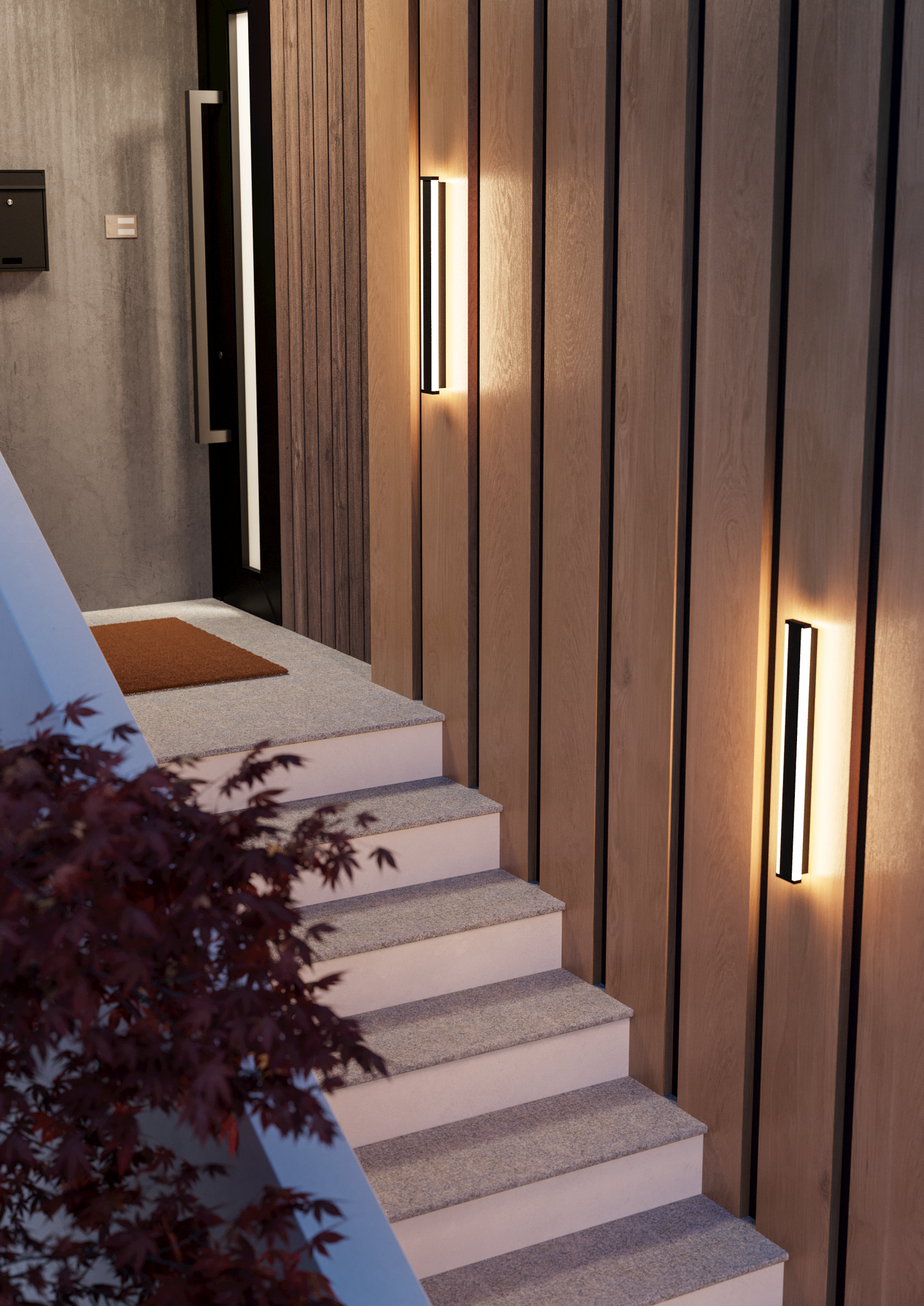 Ulkoseinävalaisin EGLO Neviano led 2x7W 58cm musta/valkoinen