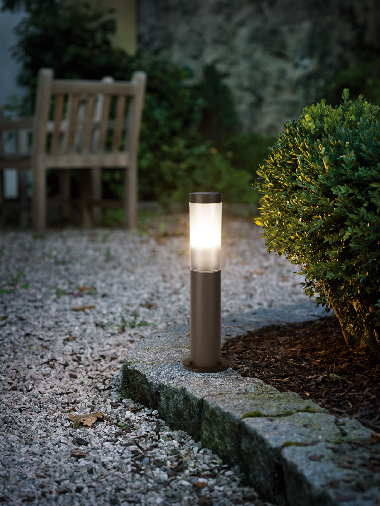 Ulkopylväsvalaisin EGLO Helsinki E27 45cm liiketunnistin ruskea