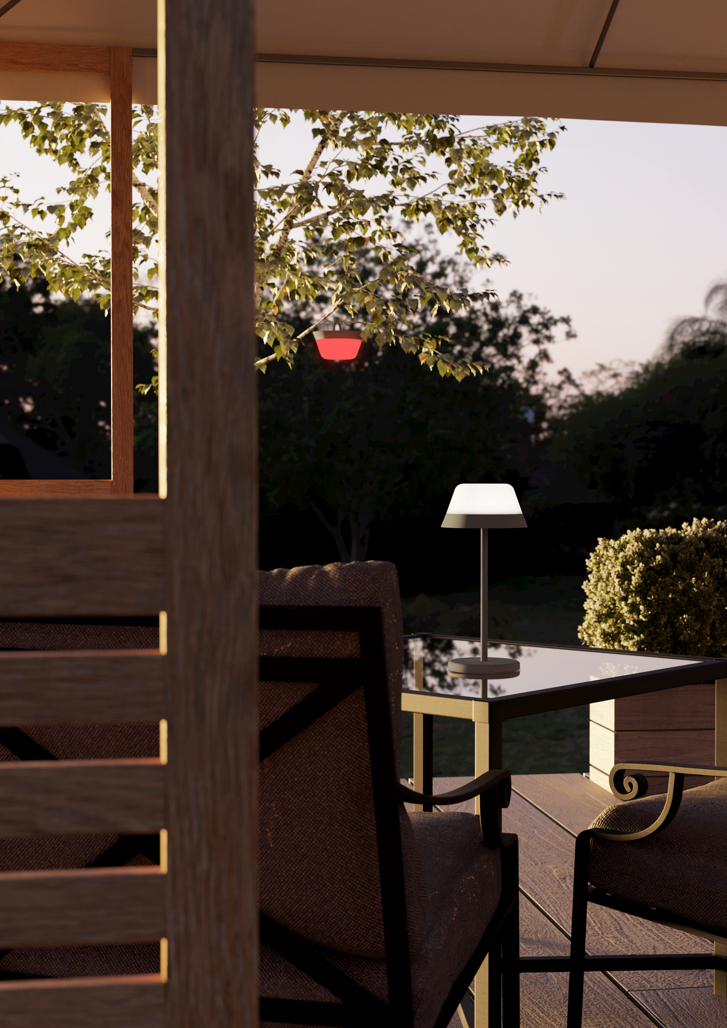 Ulkopöytävalaisin EGLO Meggiano led 1,5W/0,8W RGB harmaa/valkoinen