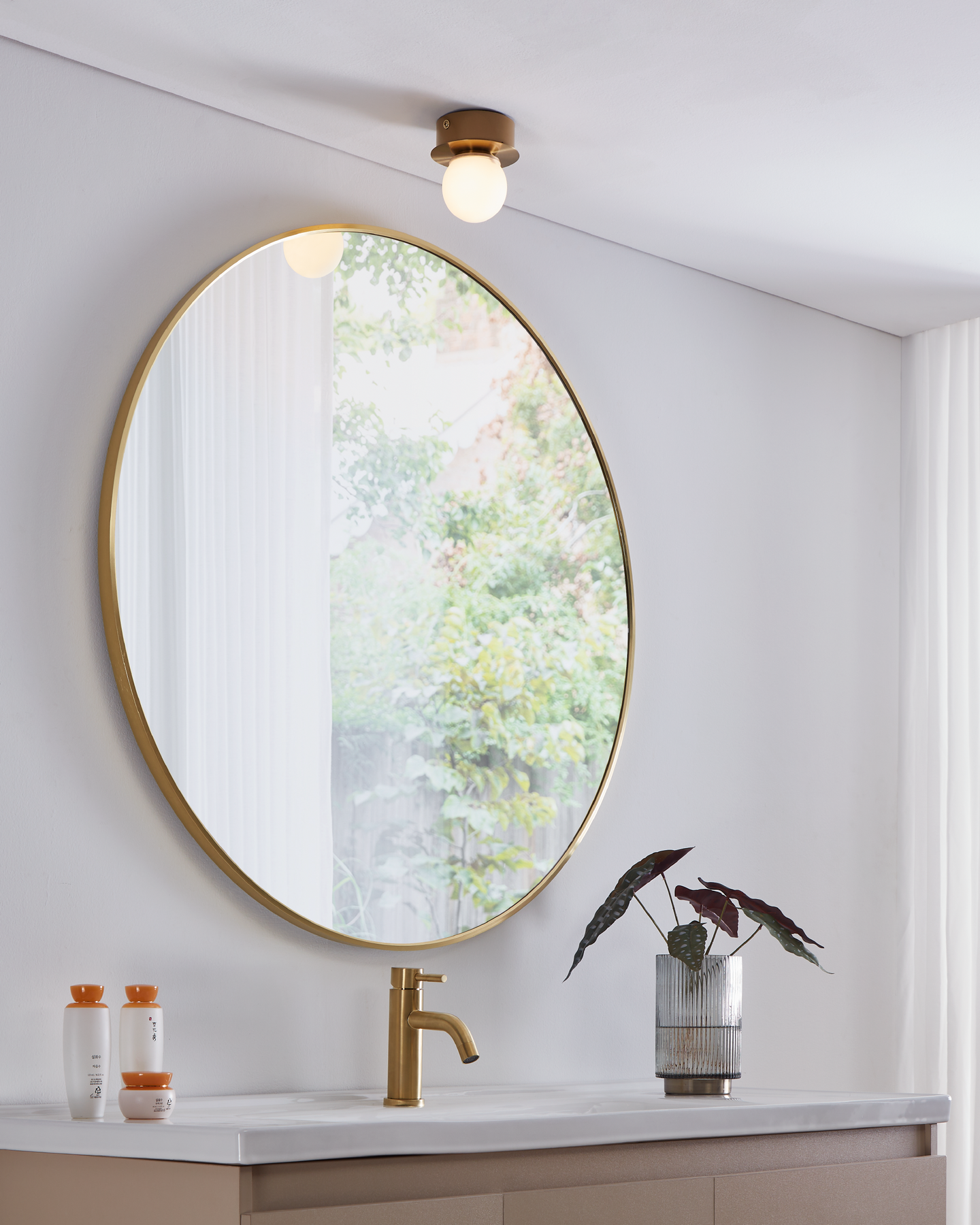 Kylpyhuonevalaisin EGLO Mosiano led 3,3W messinki/valkoinen