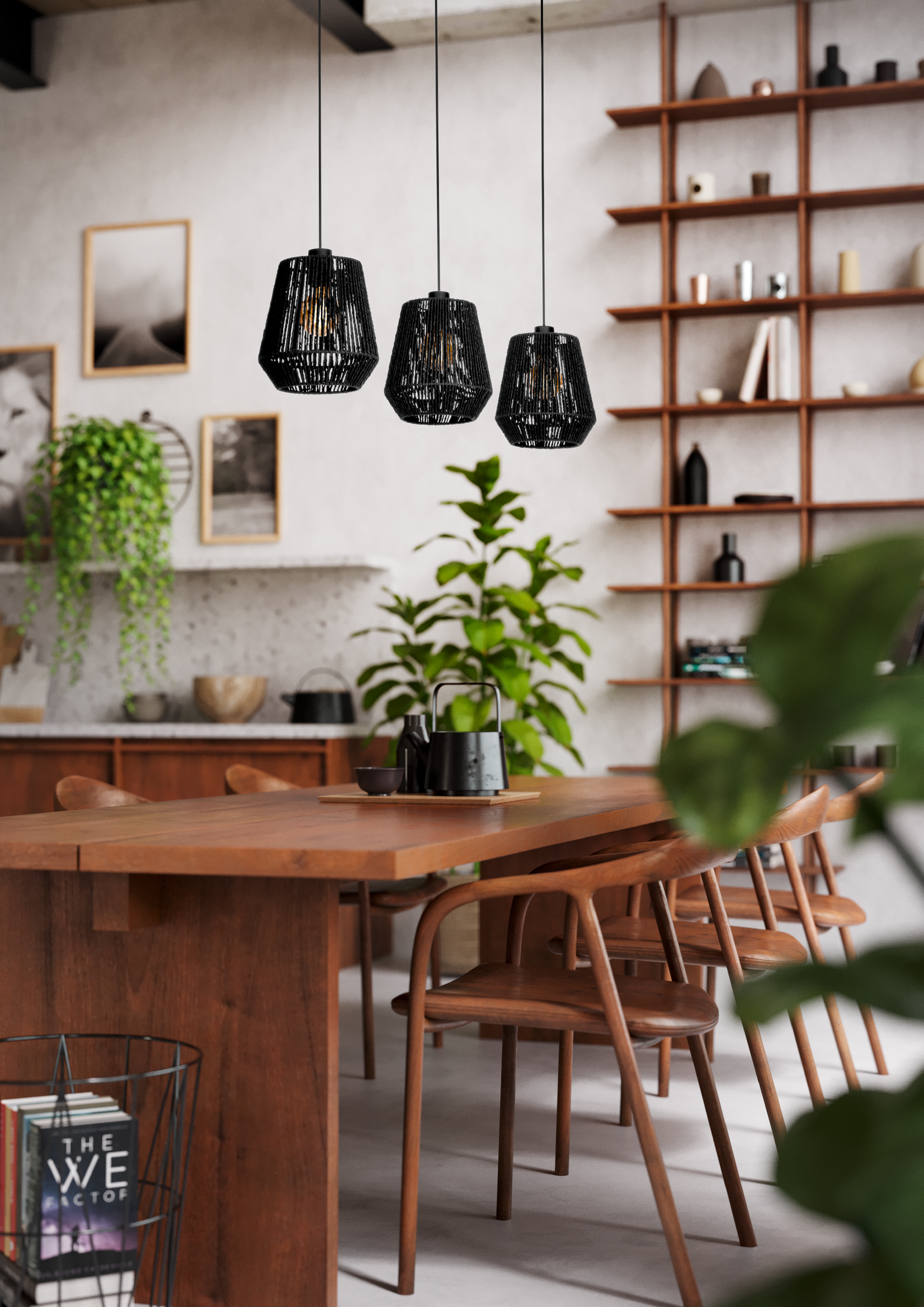 Riippuvalaisin EGLO 3-os Persley E27 musta