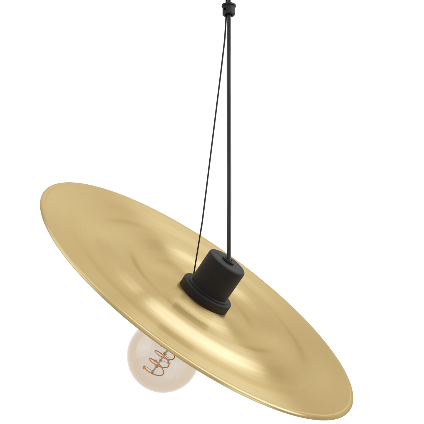 Riippuvalaisin EGLO Lintmill E27 musta/messinki