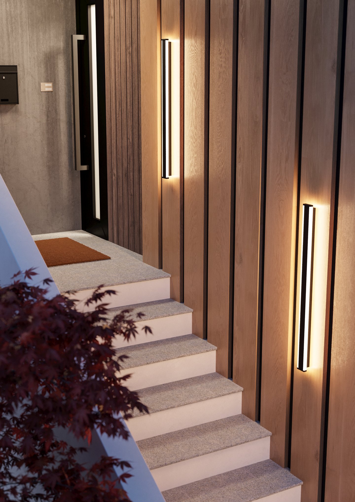 Ulkoseinävalaisin EGLO Neviano led 2x11W 97cm musta/valkoinen