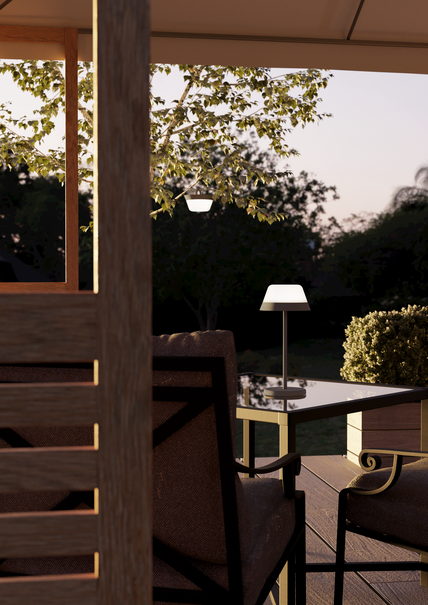 Ulkopöytävalaisin EGLO Meggiano led 1,5W/0,8W RGB harmaa/valkoinen