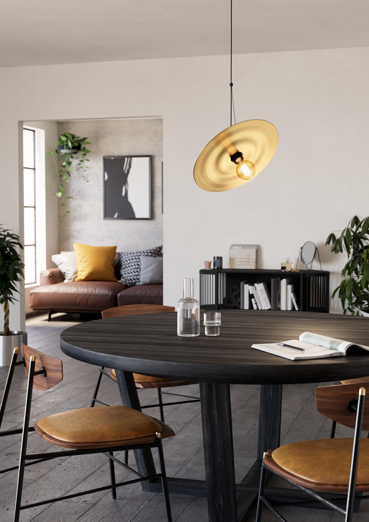 Riippuvalaisin EGLO Lintmill E27 musta/messinki