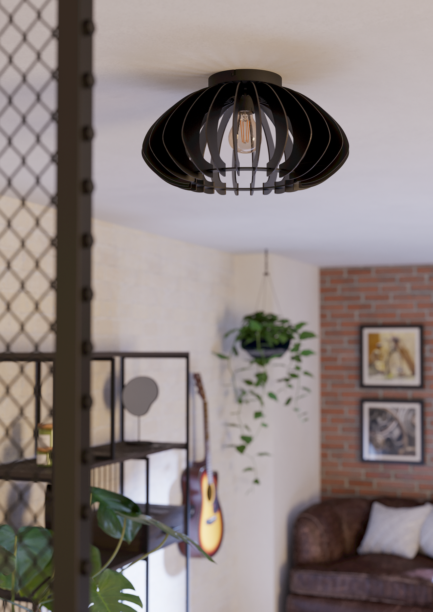 Kattovalaisin EGLO Cossano 3 E27 45cm musta