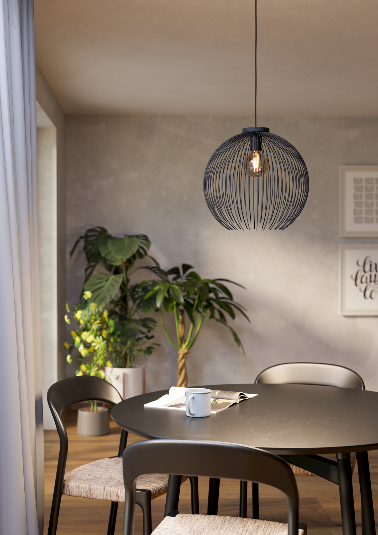 Riippuvalaisin EGLO Venezuela E27 musta