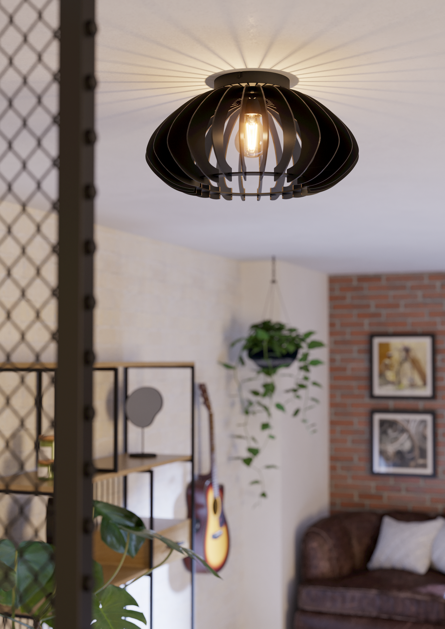 Kattovalaisin EGLO Cossano 3 E27 45cm musta