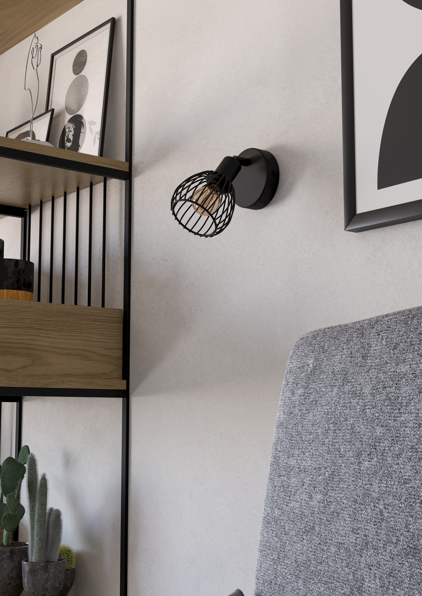 Seinä/kattospotti EGLO Sonnino E14 musta