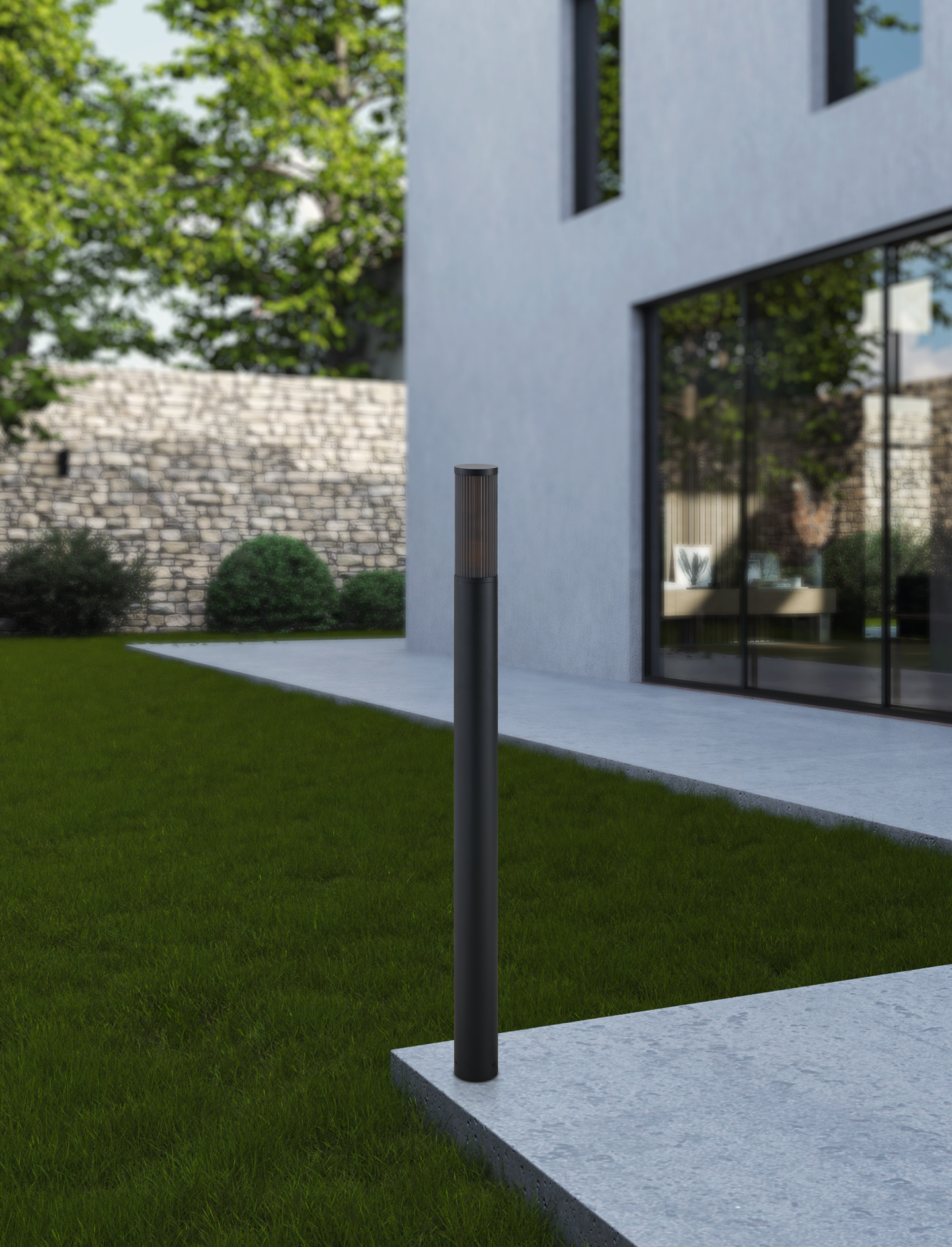 Ulkopylväsvalaisin EGLO Salle E27 110cm musta