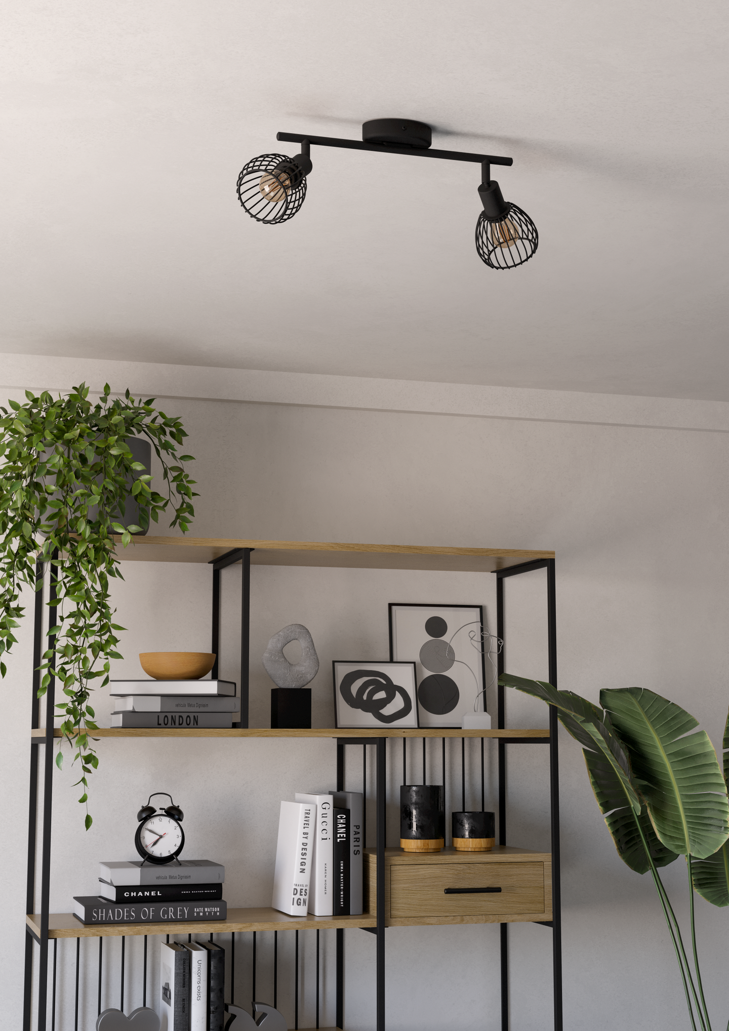 Kattospotti EGLO 2-os Sonnino E14 musta