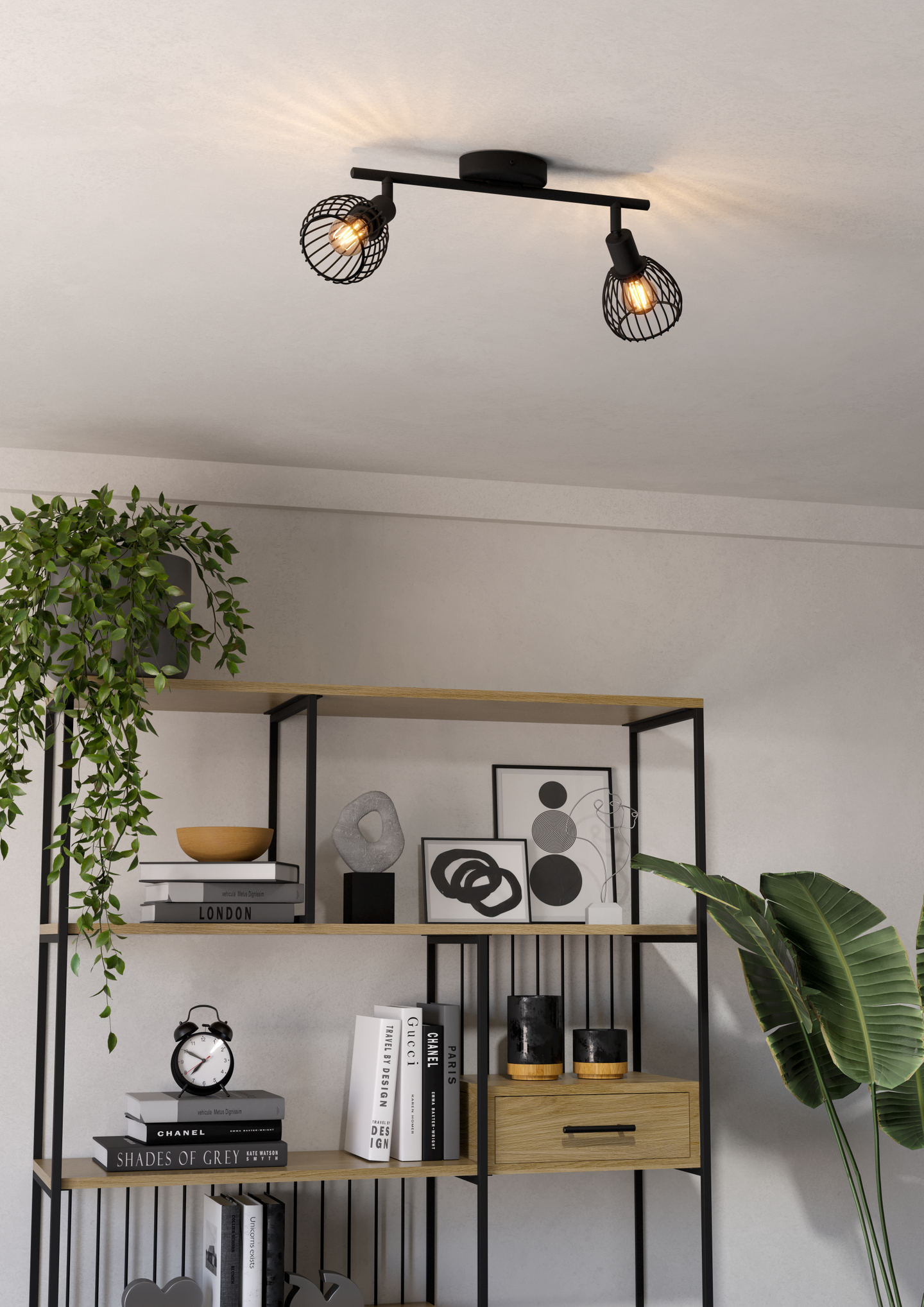 Kattospotti EGLO 2-os Sonnino E14 musta