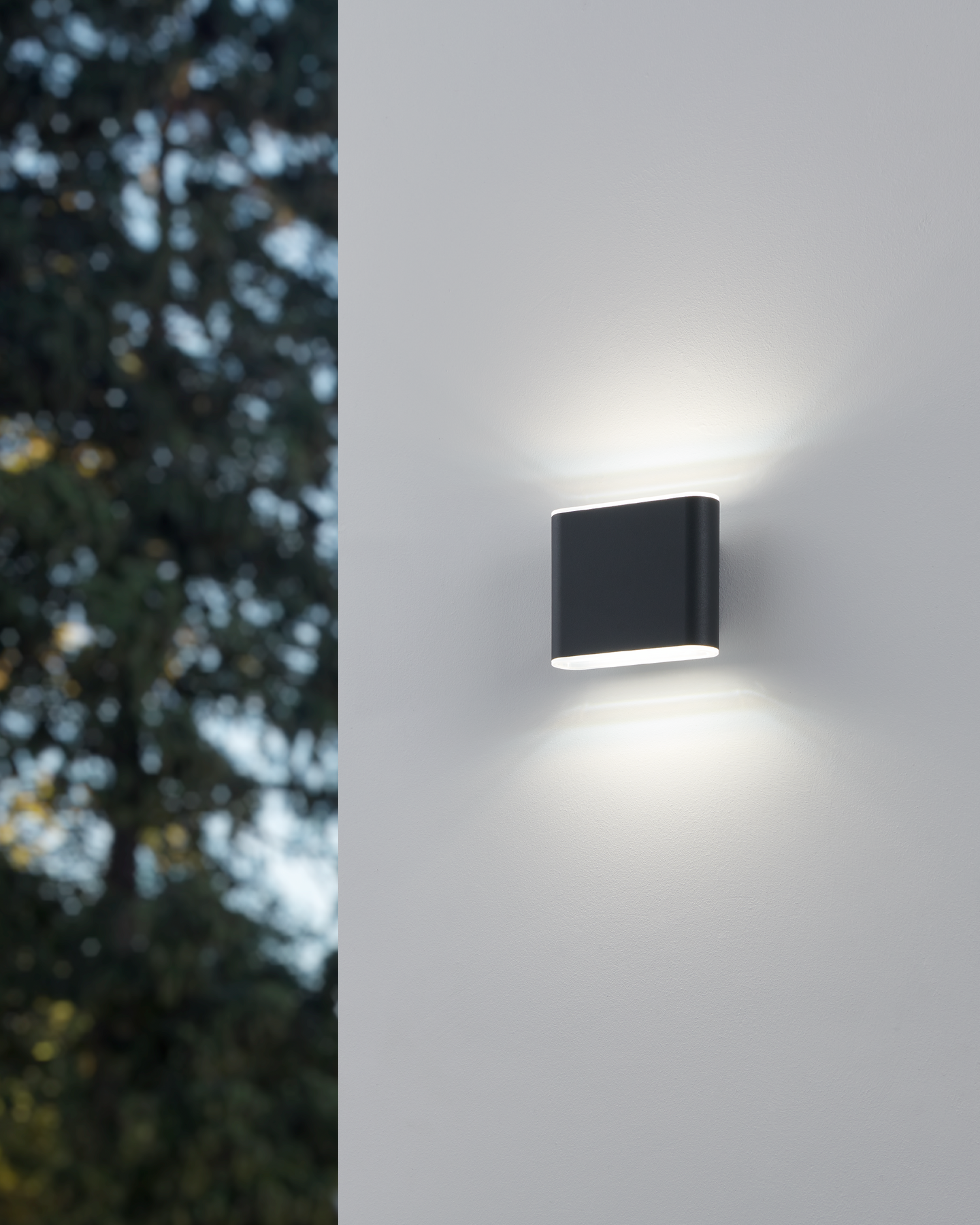 Ulkoseinävalaisin EGLO Grutti led 2x2,9W CCT 11,5cm antrasiitti