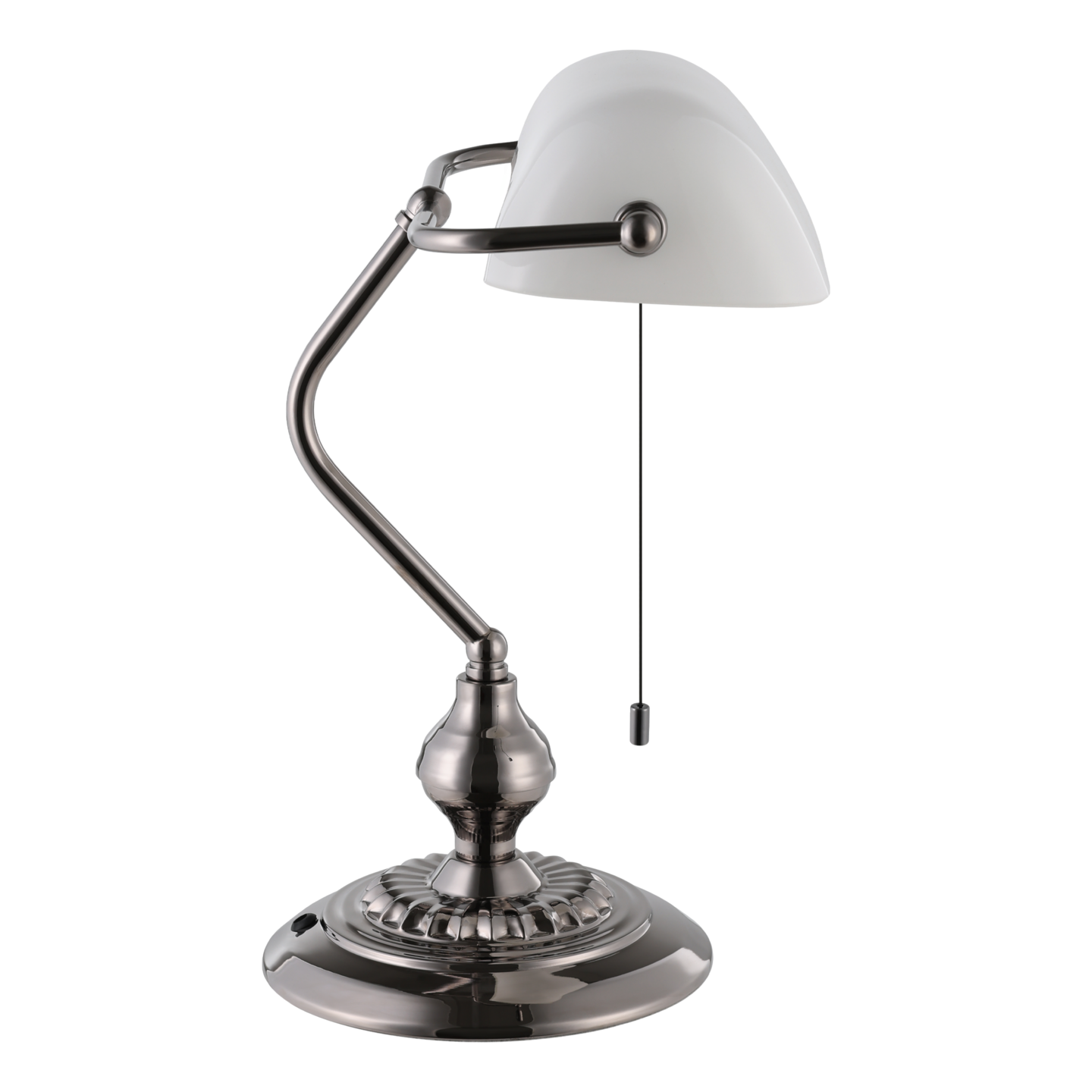 Pöytävalaisin EGLO Banker E27 nikkeli/valkoinen