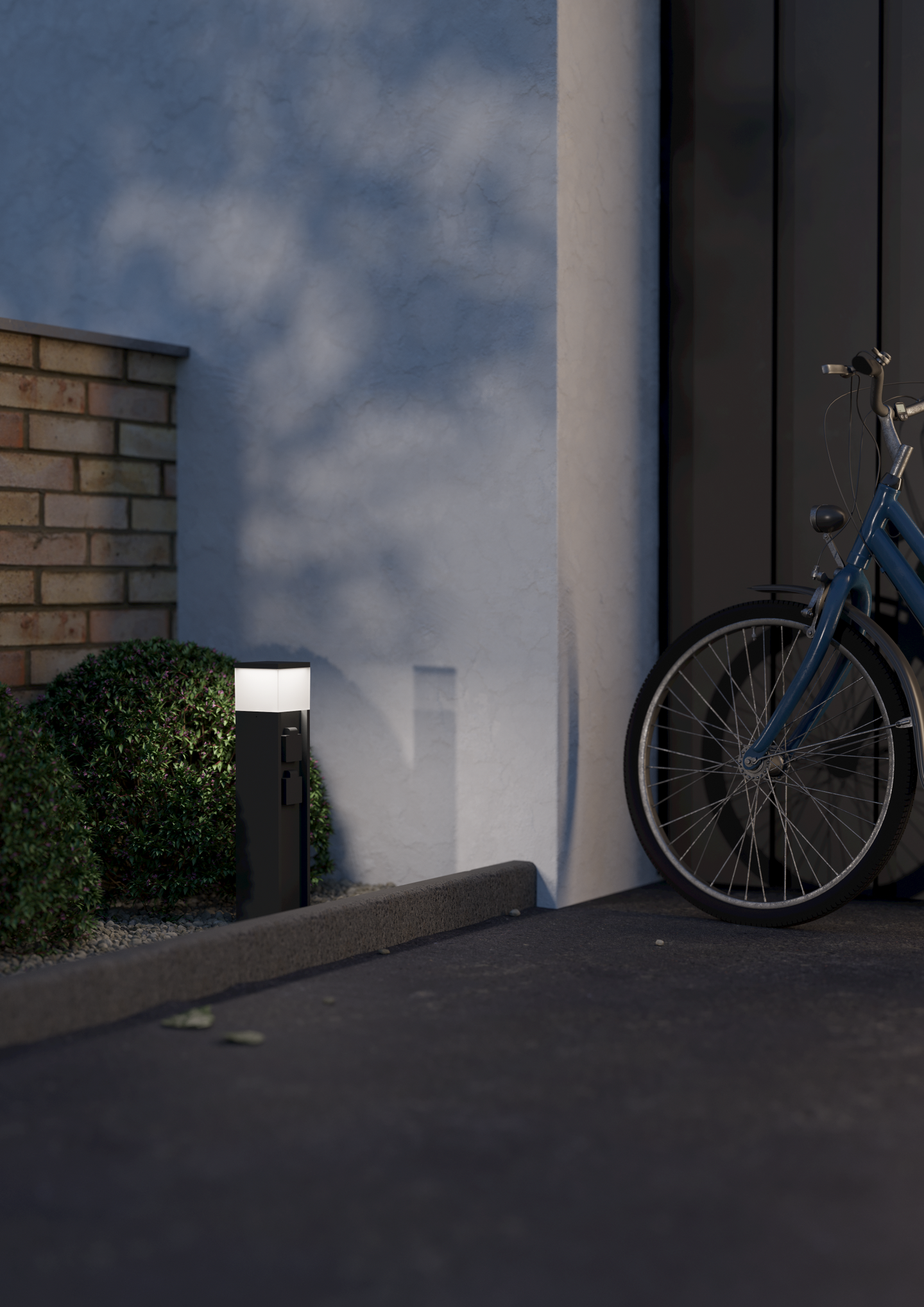 Ulkopistorasiapylväs EGLO Park 5 valolla E27 antrasiitti