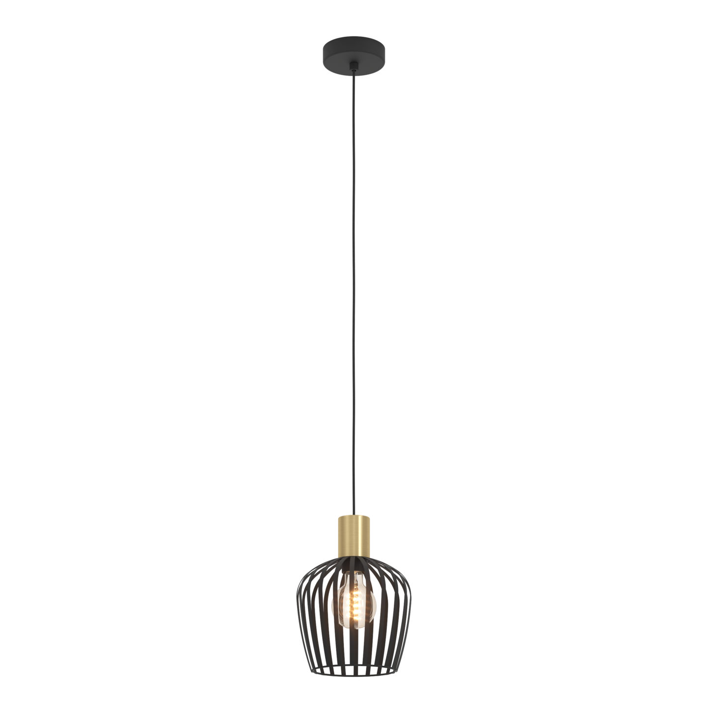 Riippuvalaisin EGLO Empoli E27 messinki/musta